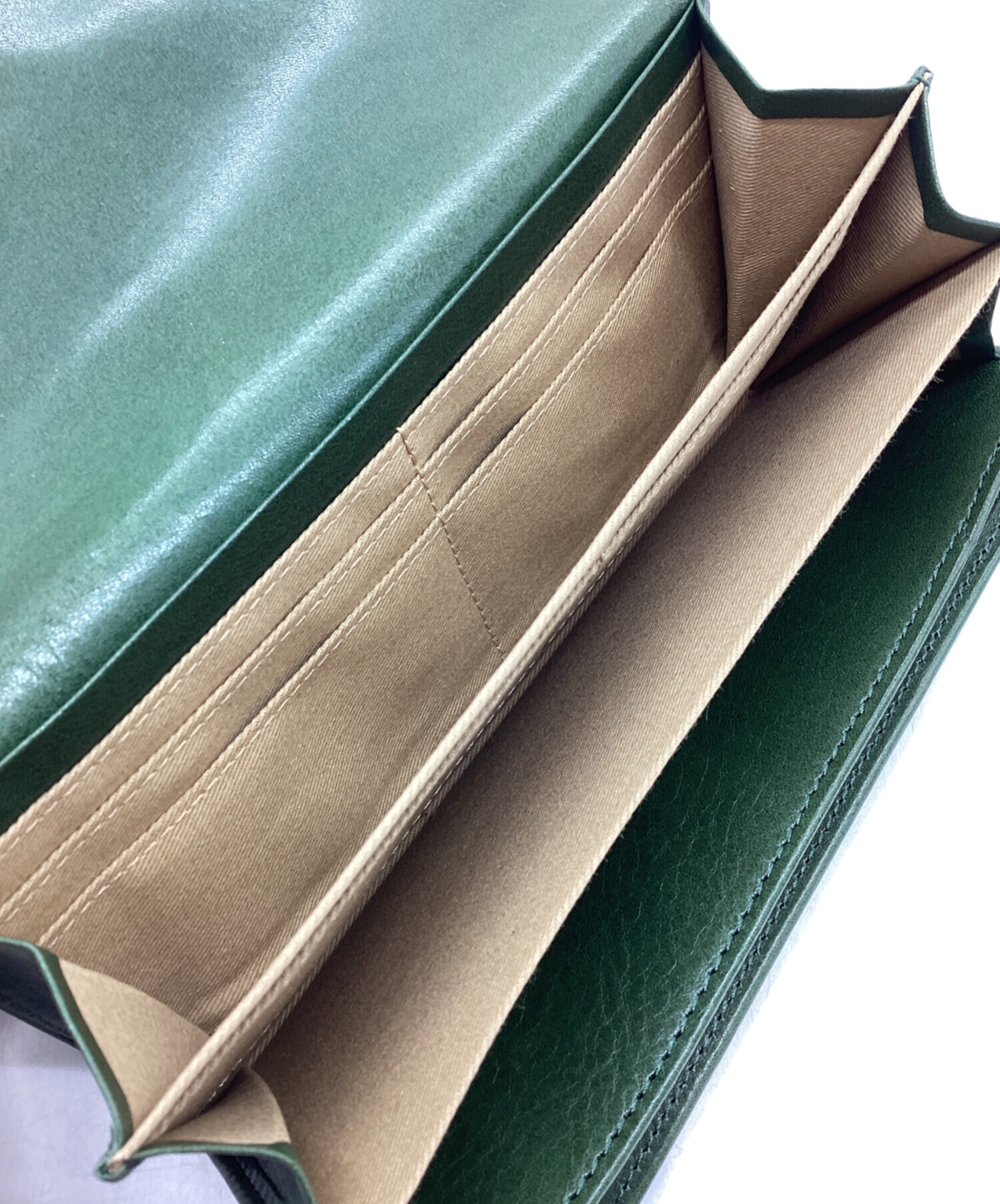 中古・古着通販】CLEDRAN (クレドラン) 長財布 グリーン 未使用品