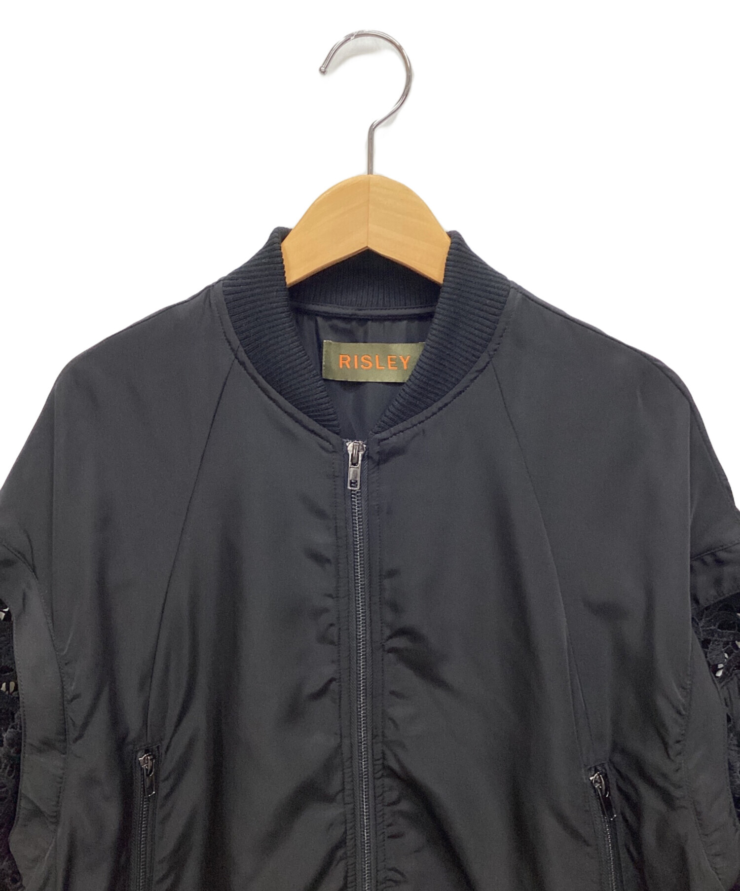 中古・古着通販】Risley (リズレー) レースブルゾン ブラック サイズ