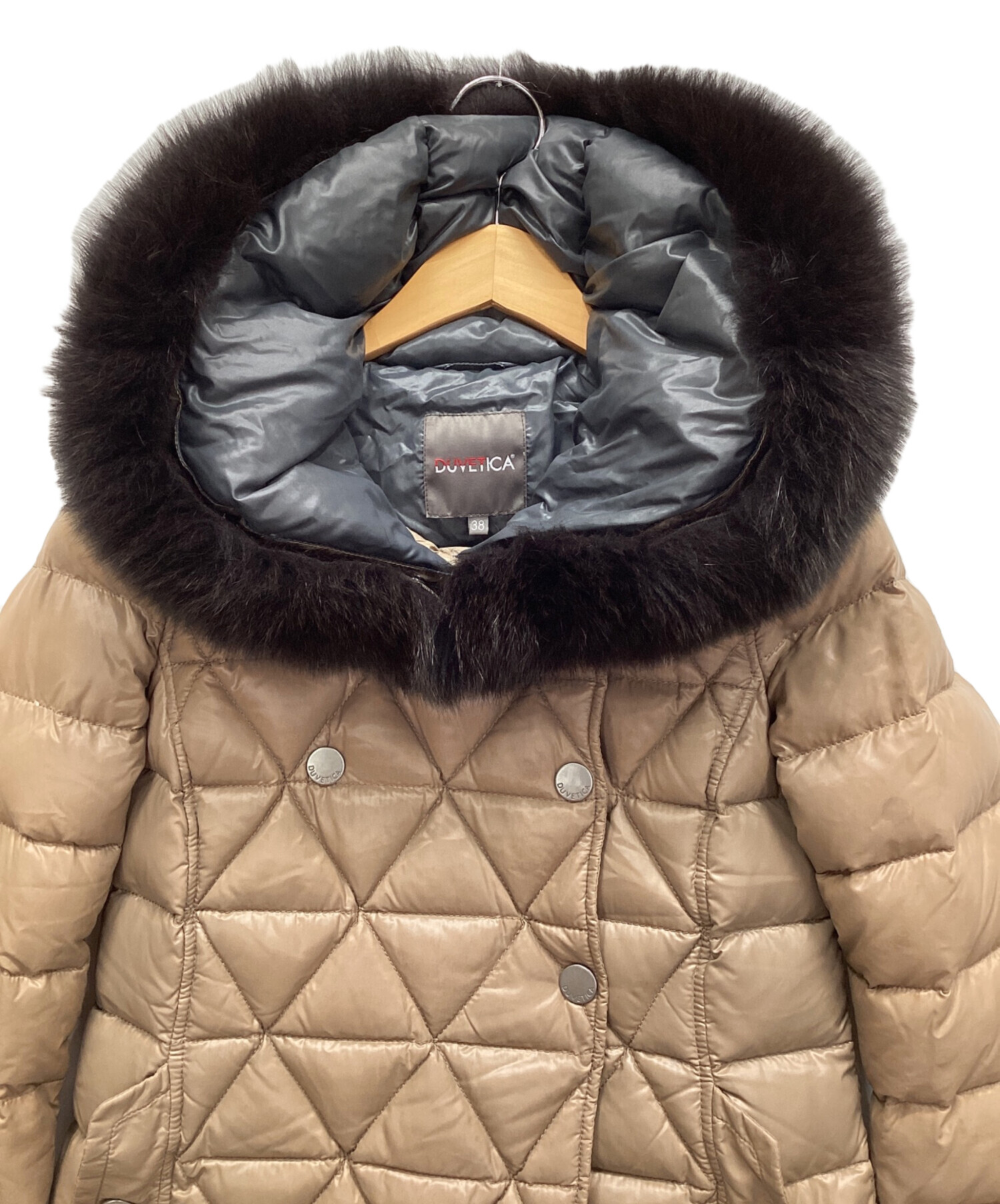 DUVETICA ベージュ ダウンジャケット 38 中古・古着通販】DUVETICA (デュベティカ) ダウンジャケット ベージュ