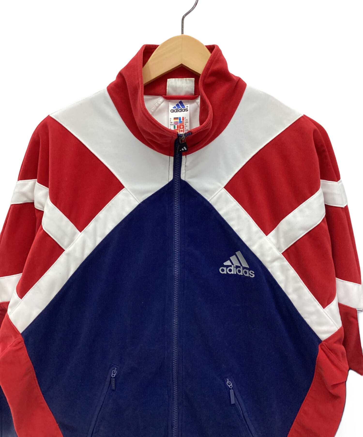 【adidas】美品！希少！ハーフジップ ベロア adidas（アディダス）の「Adicolor Heritage Now ファンネルネック