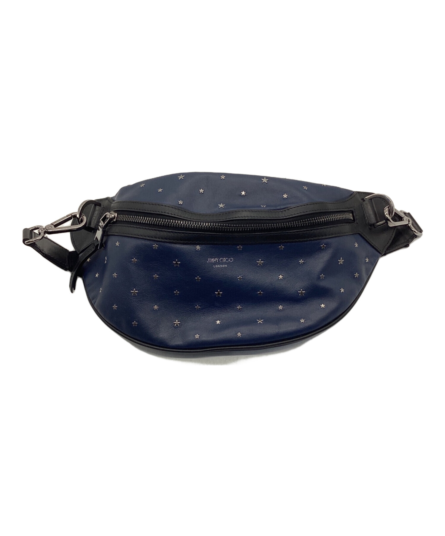 中古・古着通販】JIMMY CHOO (ジミーチュウ) ボディーバッグ ネイビー 