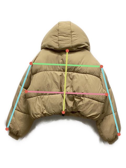 中古・古着通販】ZARA (ザラ) パデッドショートジャケット ブラウン