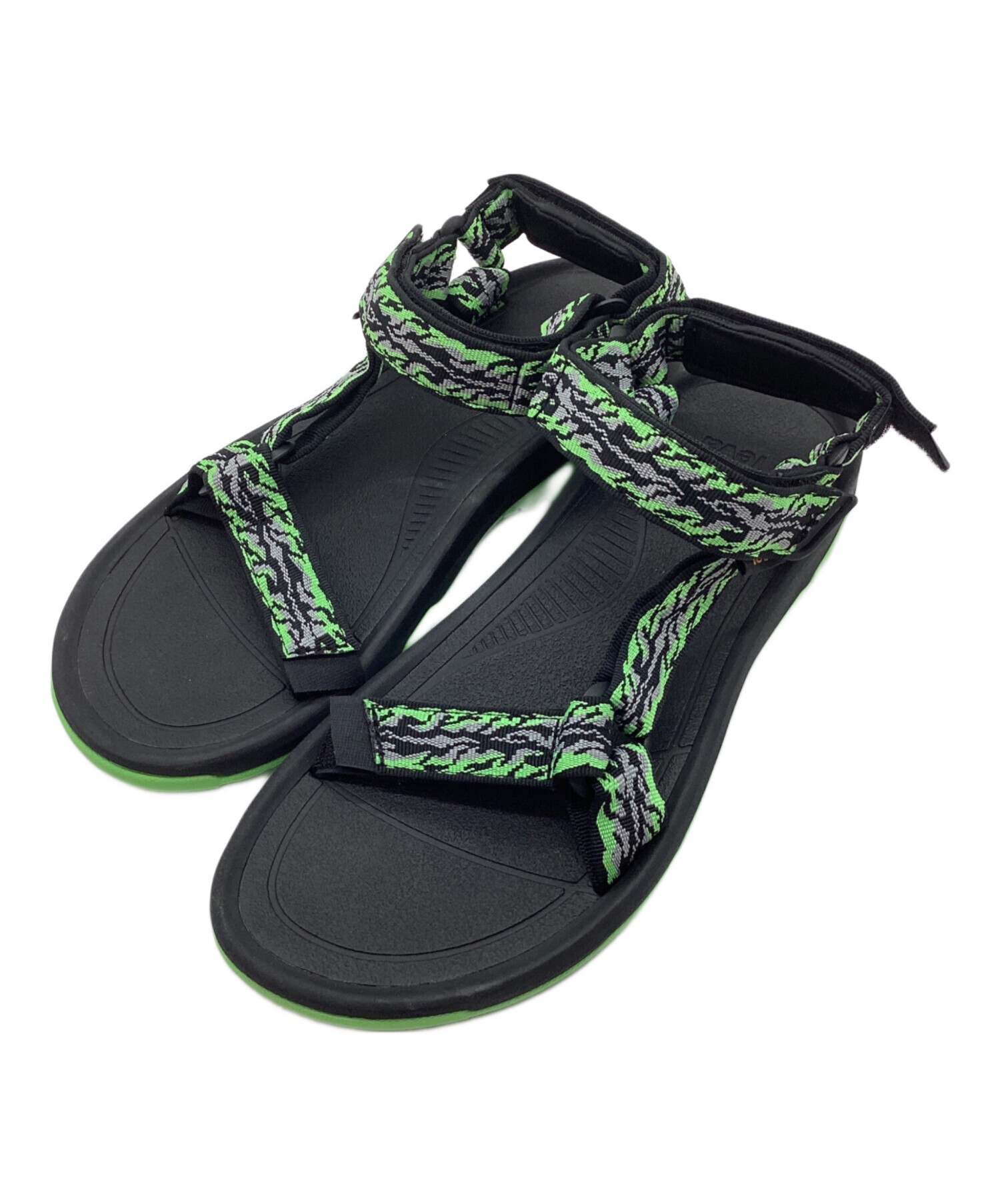 中古・古着通販】TEVA (テバ) サンダル ブラック×グリーン サイズ:29 