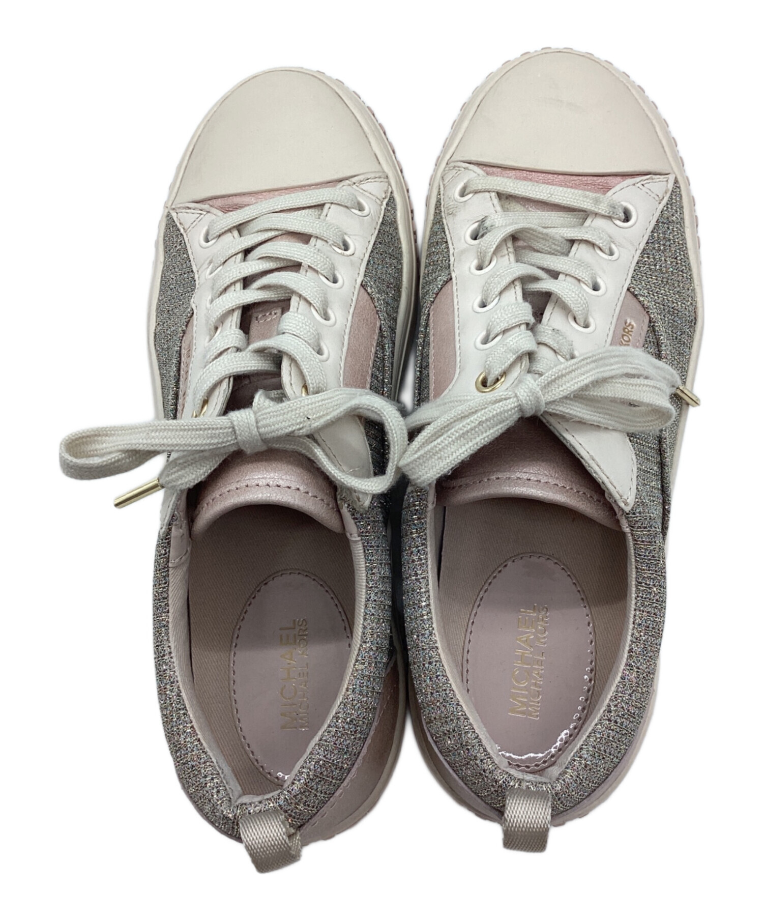 Michael Kors マイケルコース ピンク ゴールド スニーカー 6.5 Michael Kors マイケルコース ピンク ゴールド スニーカー 6.5 Amazon
