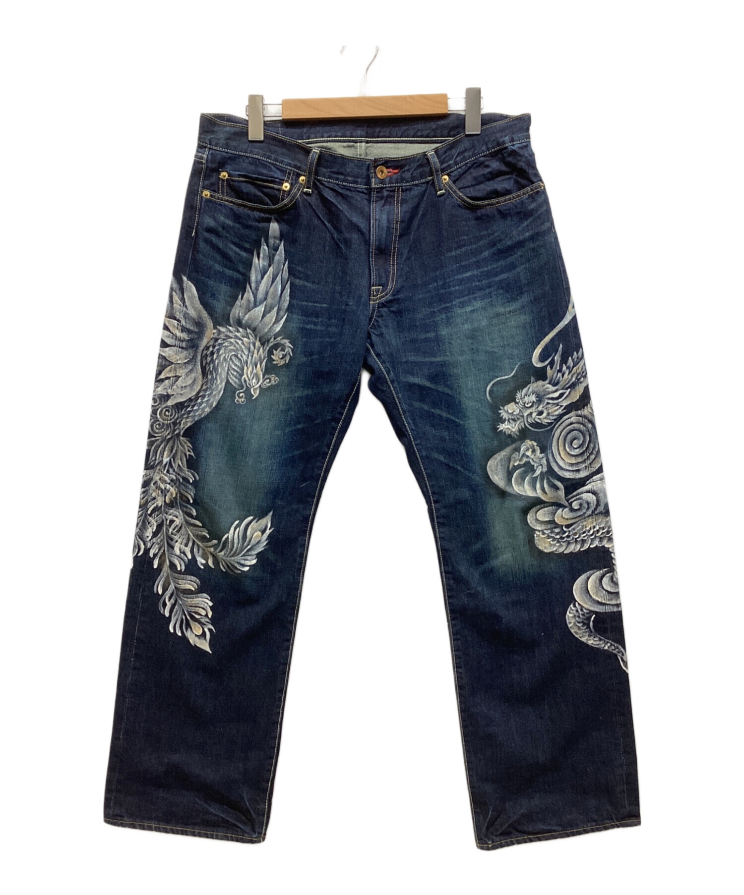 中古・古着通販】備中倉敷工房 (ビッチュウクラシキ) 和柄デニムパンツ