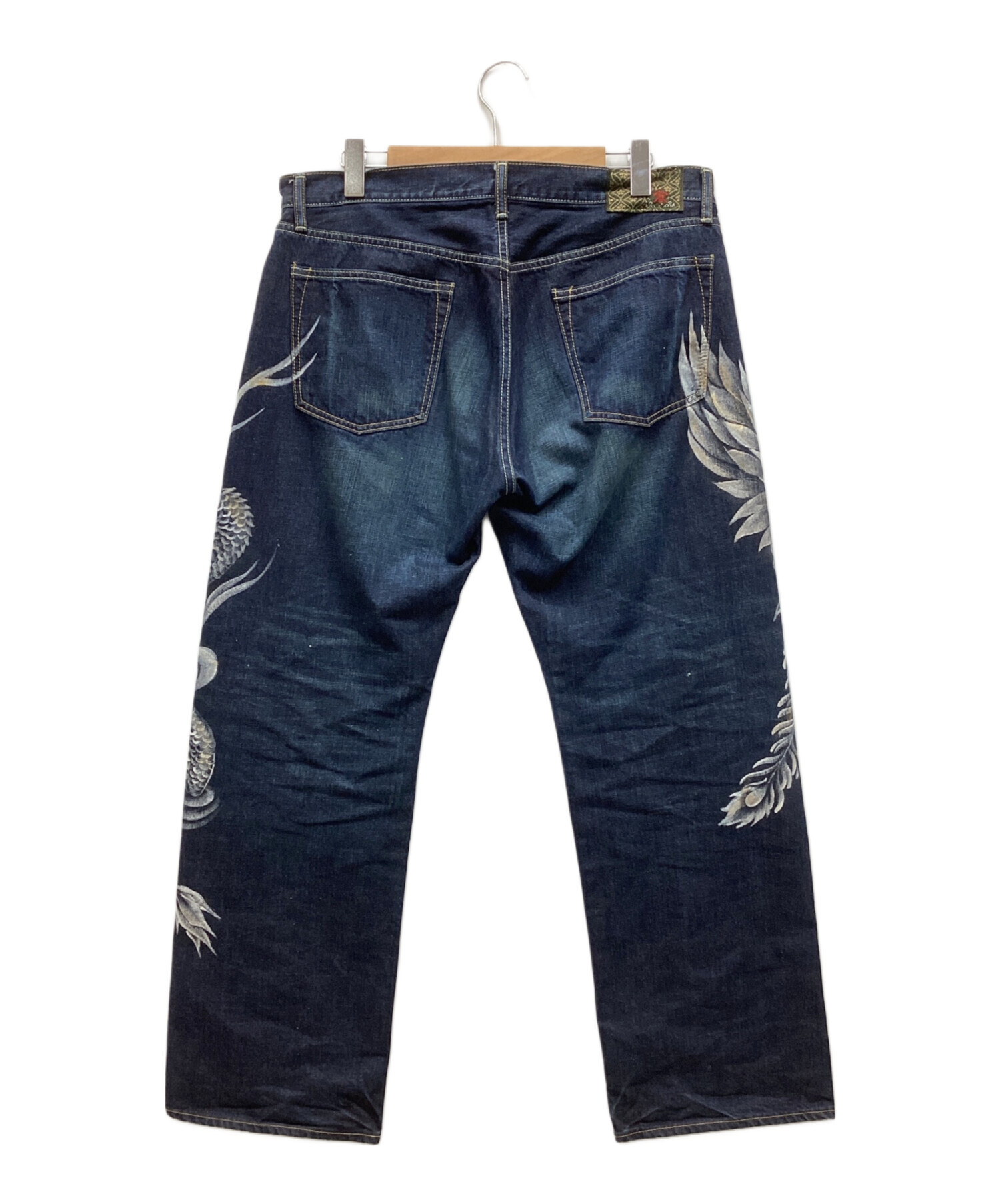 中古・古着通販】備中倉敷工房 (ビッチュウクラシキ) 和柄デニムパンツ