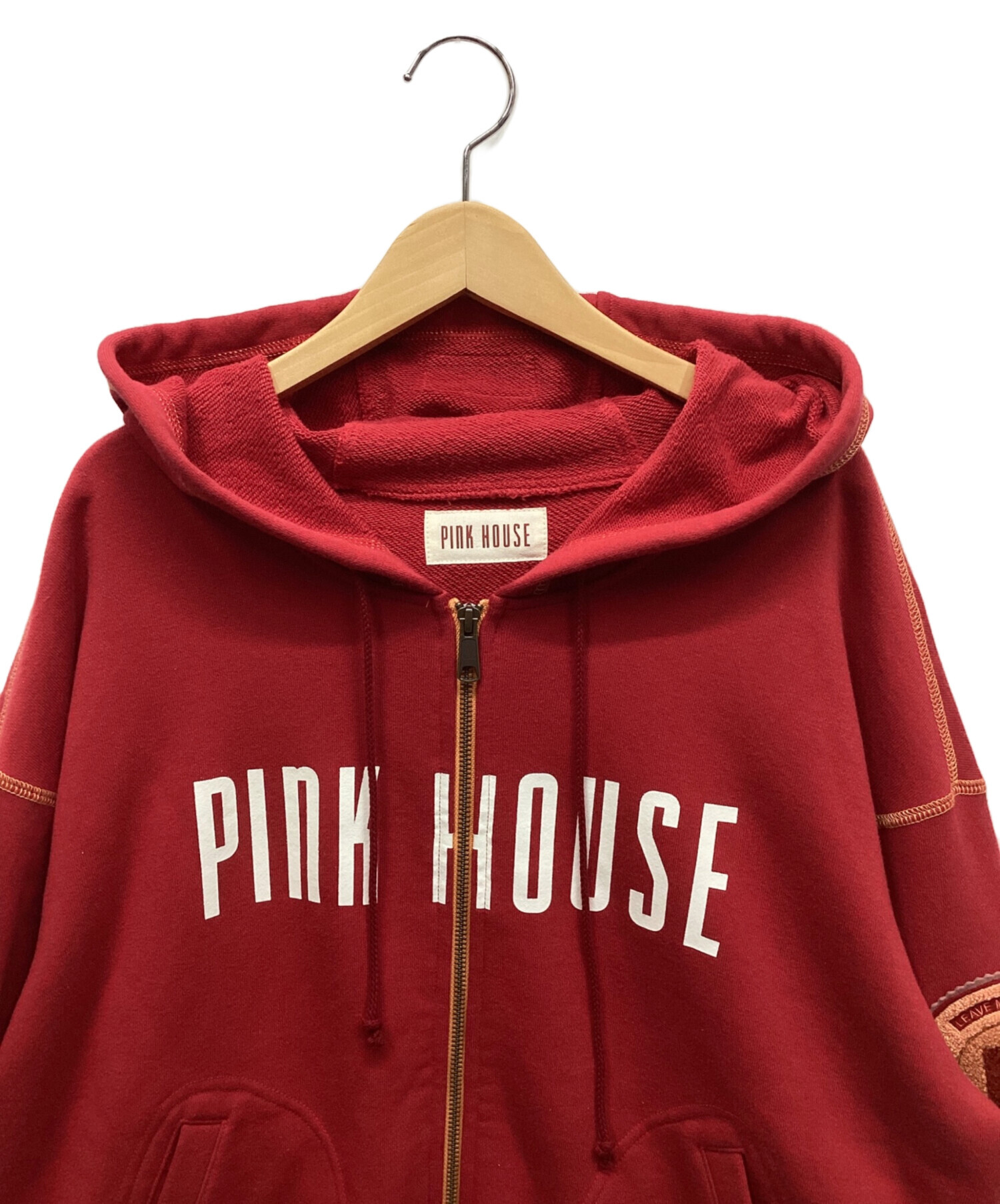 中古・古着通販】PINK HOUSE (ピンクハウス) ジップパーカー レッド