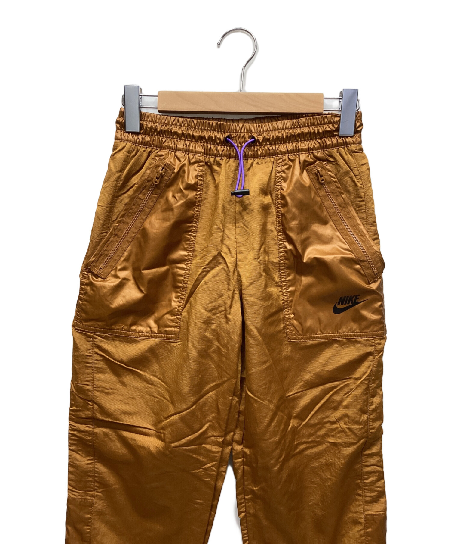 00s NIKE ナイキ　ナイロンパンツ　ブラウン　茶　刺繍 中古・古着通販】NIKE (ナイキ) ナイロンパンツ ブラウン サイズ
