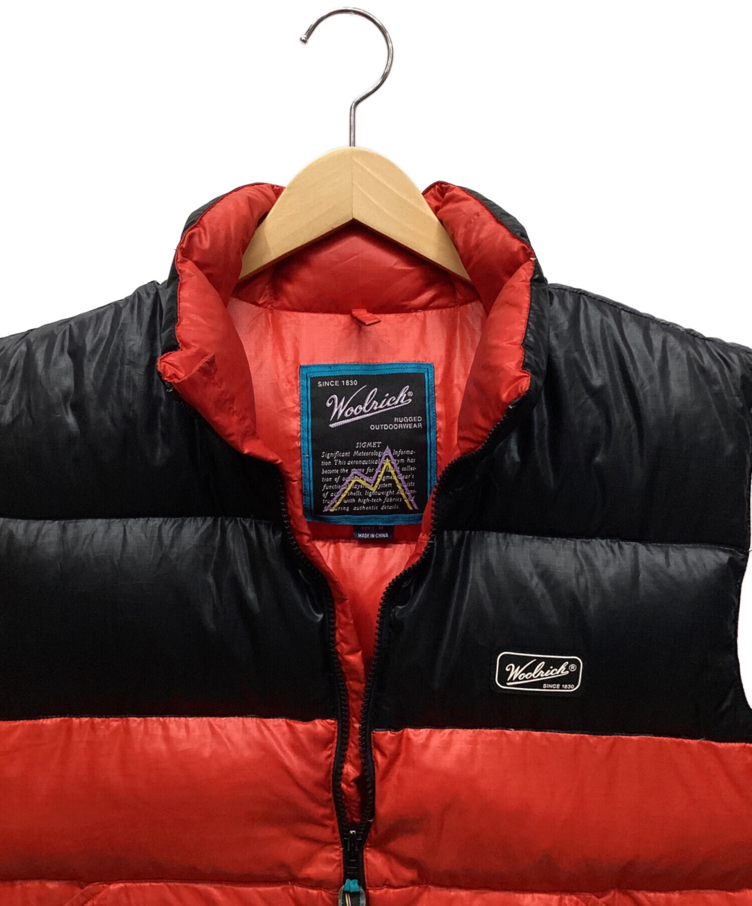 中古・古着通販】WOOLRICH (ウールリッチ) ダウンベスト レッド サイズ 