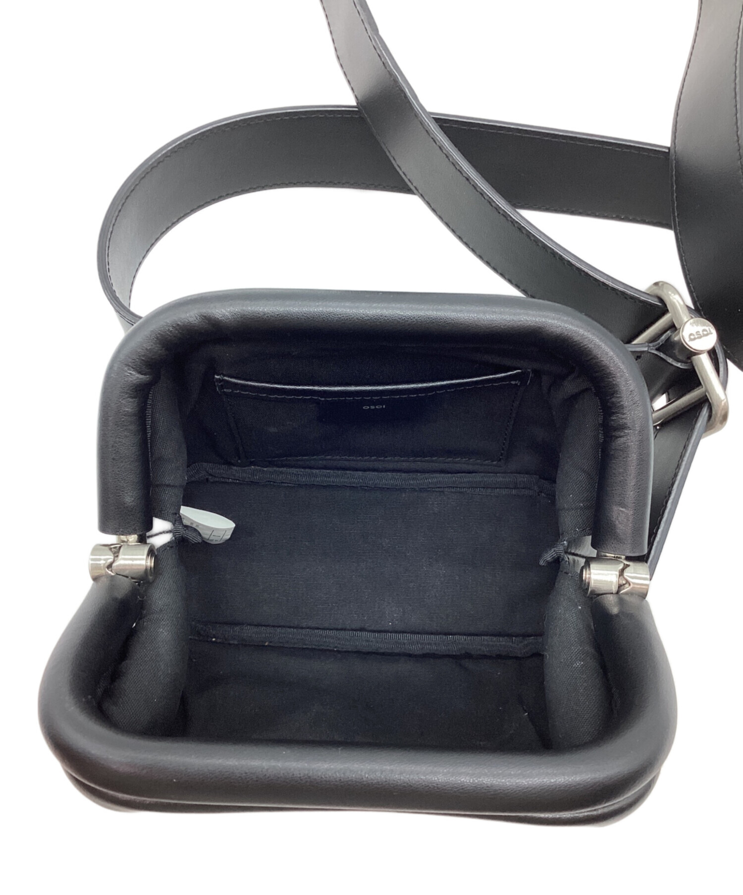 osoi ブラック ショルダーバッグ 鍵付き OSOIブラックショルダーバッグ