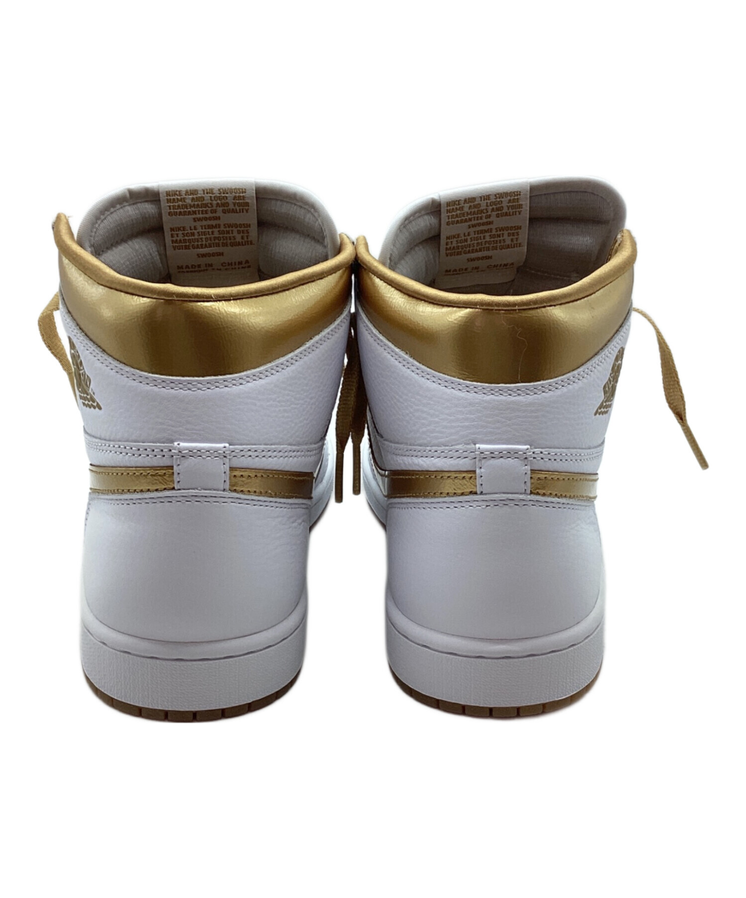 中古・古着通販】NIKE (ナイキ) スニーカー ホワイト×ゴールド サイズ 