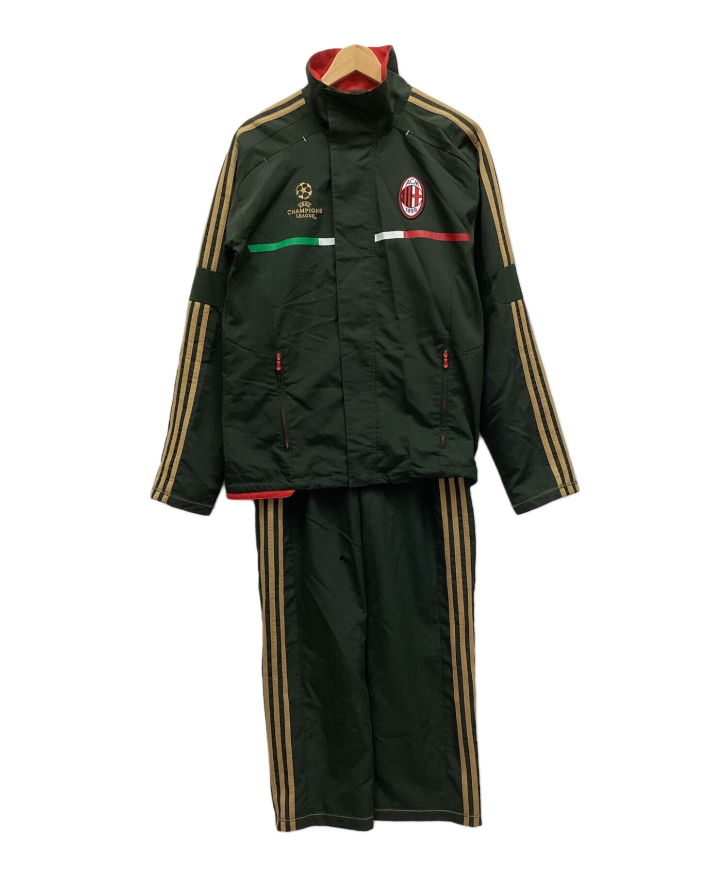 中古・古着通販】adidas (アディダス) セットアップジャージ グリーン 