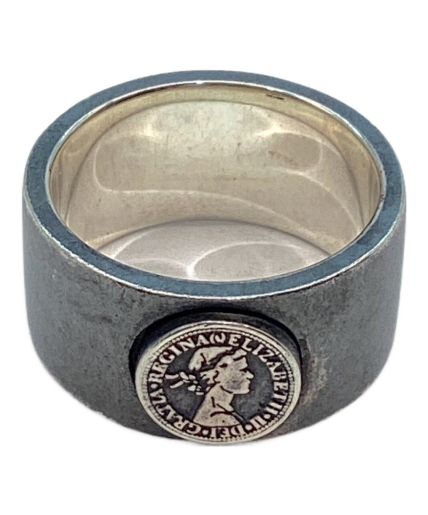 AQUA SILVER (アクアシルバー) ワンポイントコインシルバーリング サイズ:表記なし