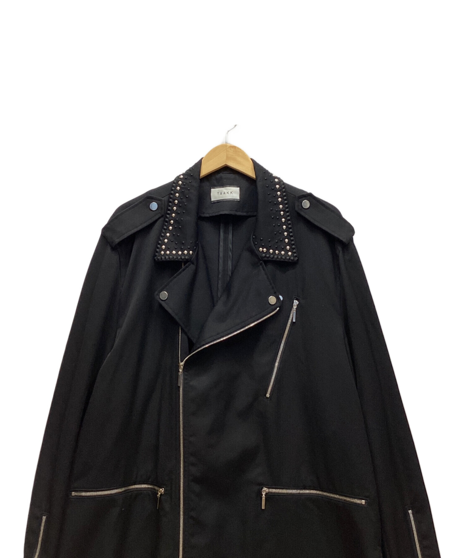 中古・古着通販】TAAKK (ターク) ウールジップコート ブラック サイズ