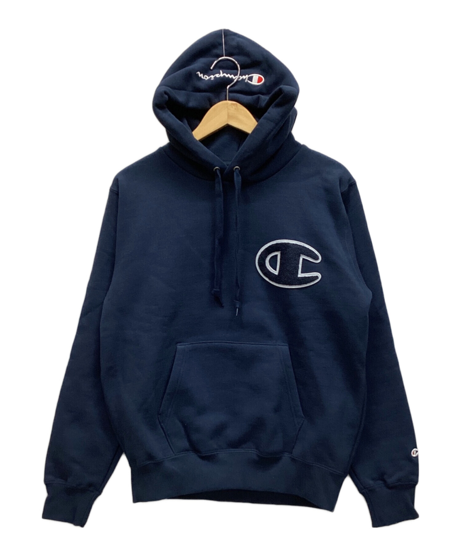 中古・古着通販】Champion (チャンピオン) パーカー ネイビー サイズ:M 