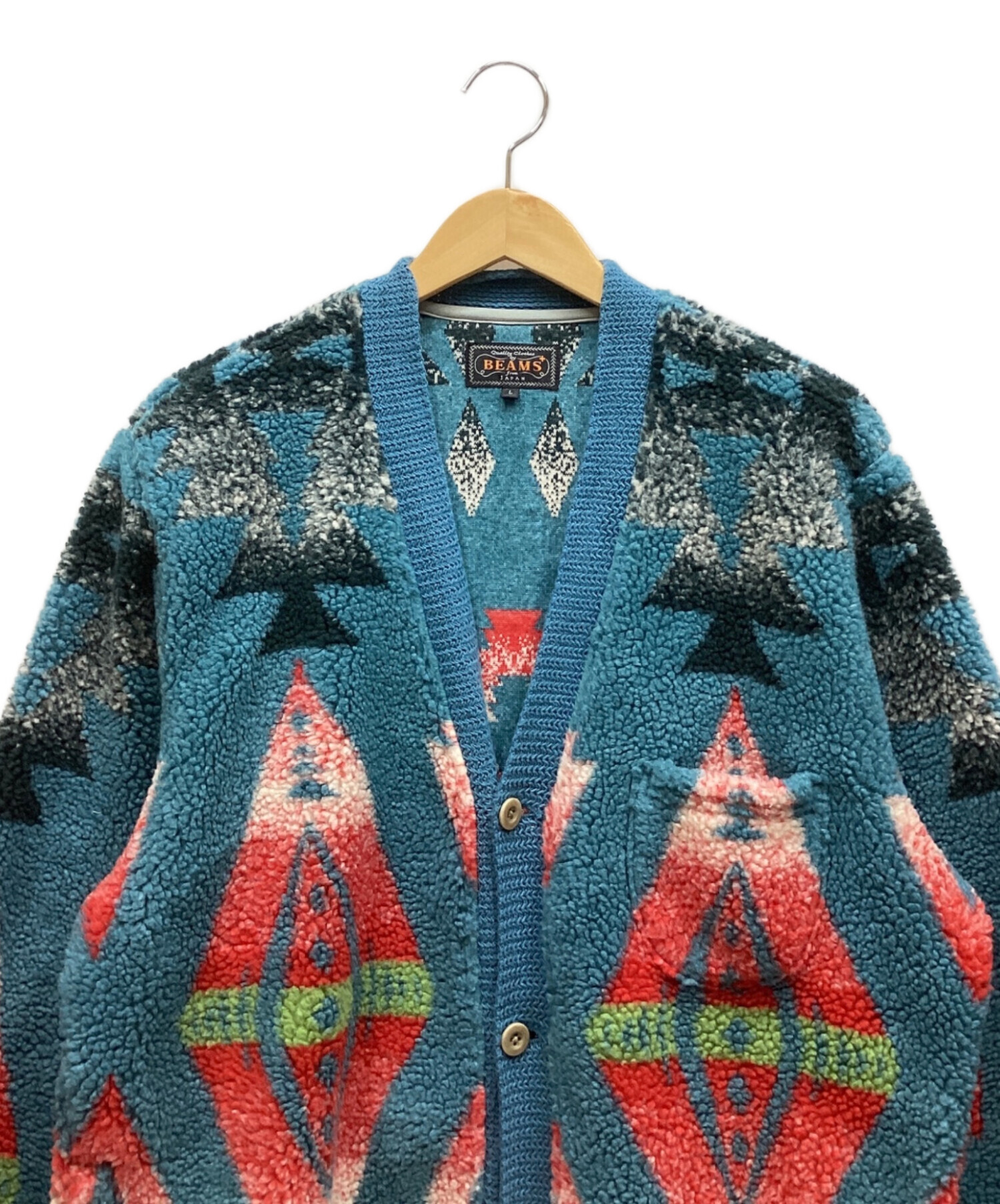 中古・古着通販】BEAMS (ビームス) 厚手カーディガン ブルー サイズ:L 