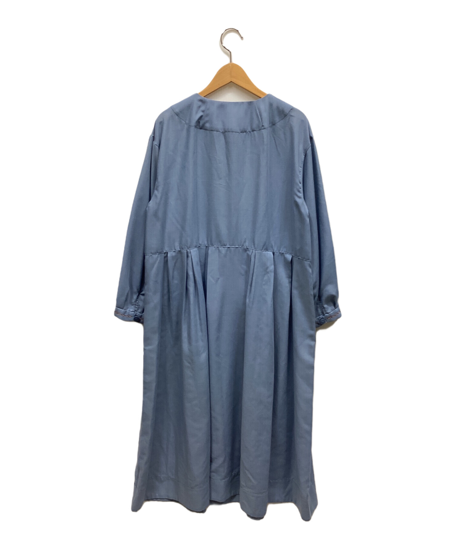 中古・古着通販】Jocomomola (ホコモモラ) 長袖ワンピース ブルー