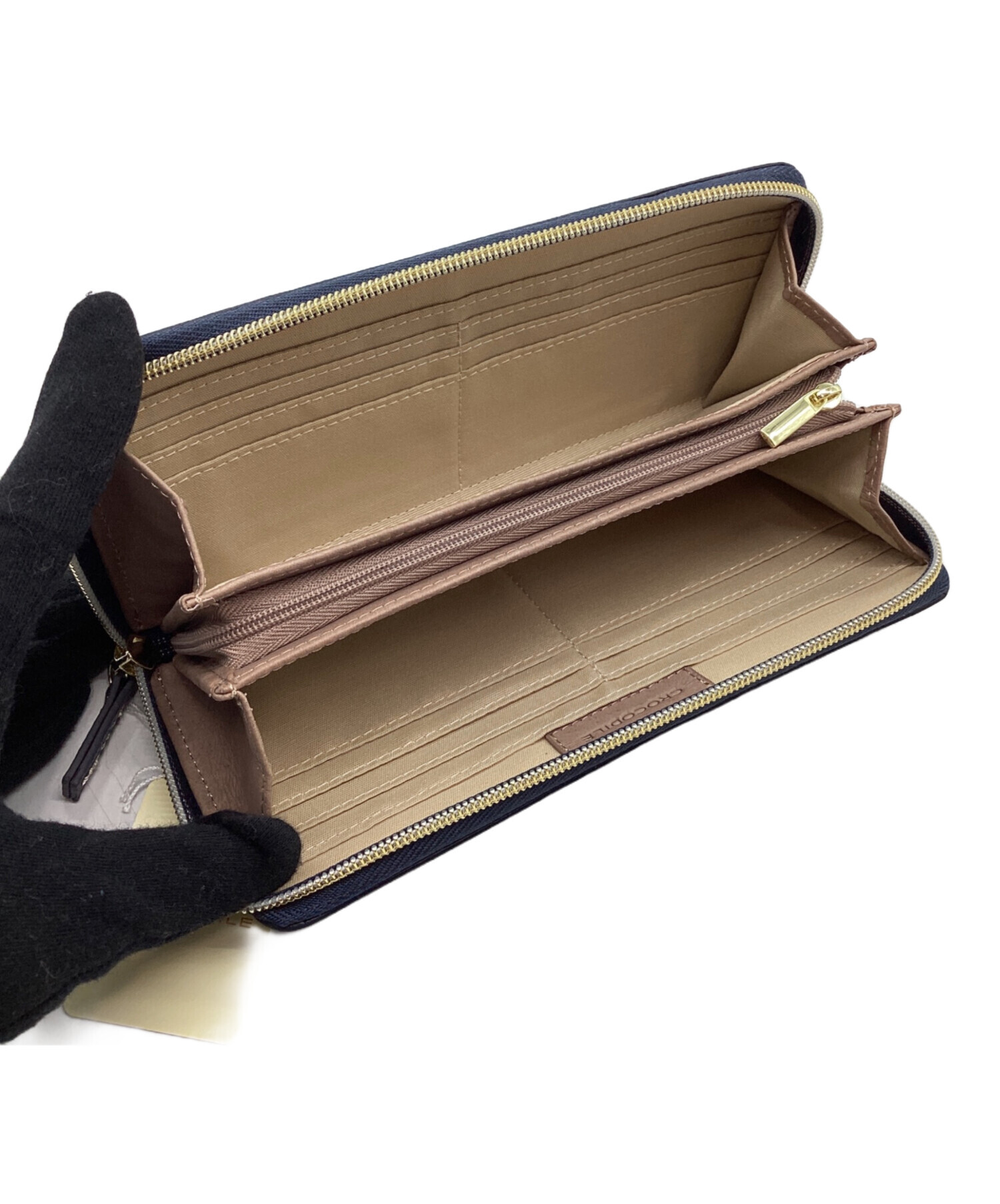 ネイビー クロコダイル　長財布 中古・古着通販】CROCODILE (クロコダイル) 長財布 ネイビー 未