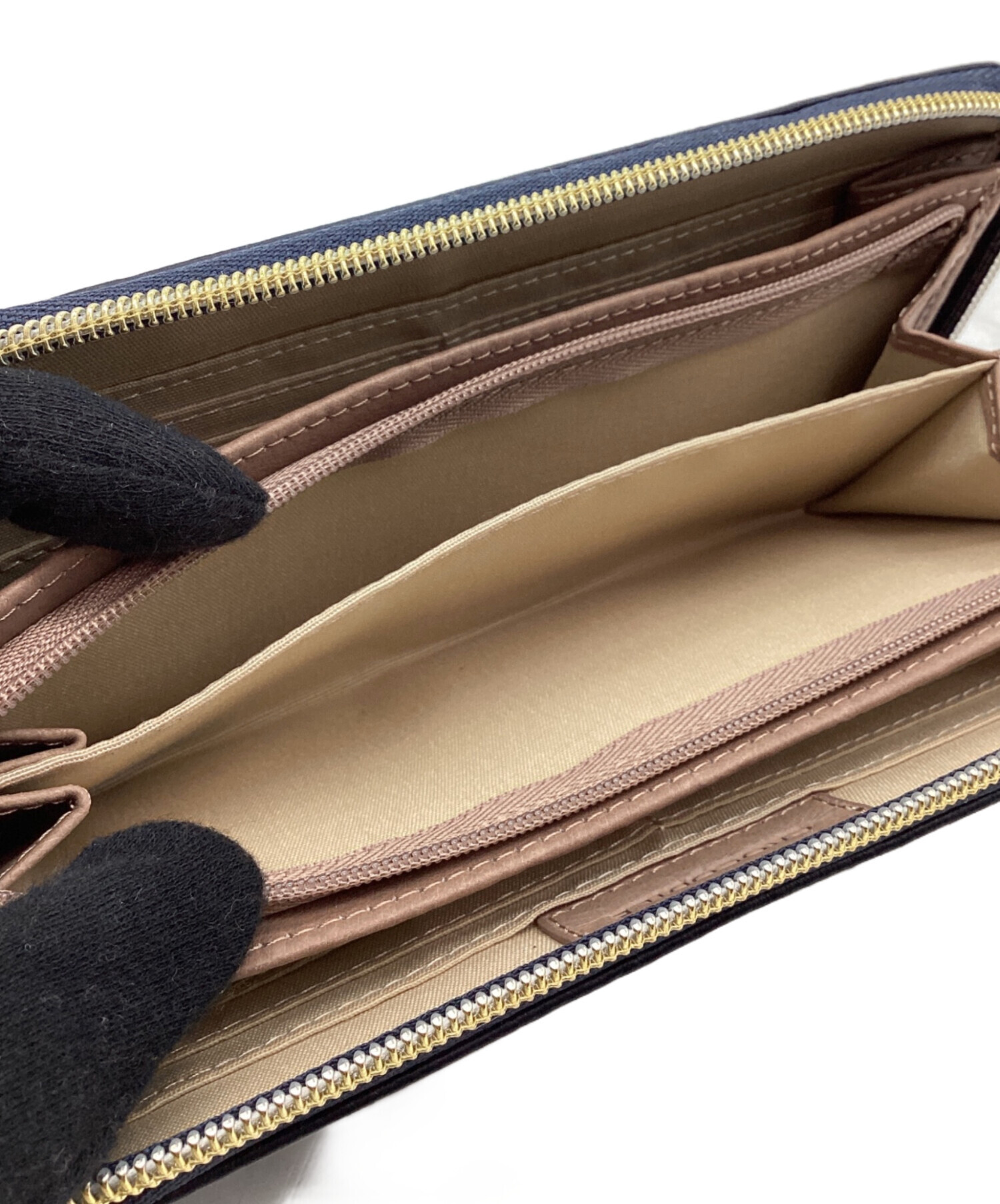 中古・古着通販】CROCODILE (クロコダイル) 長財布 ネイビー 未