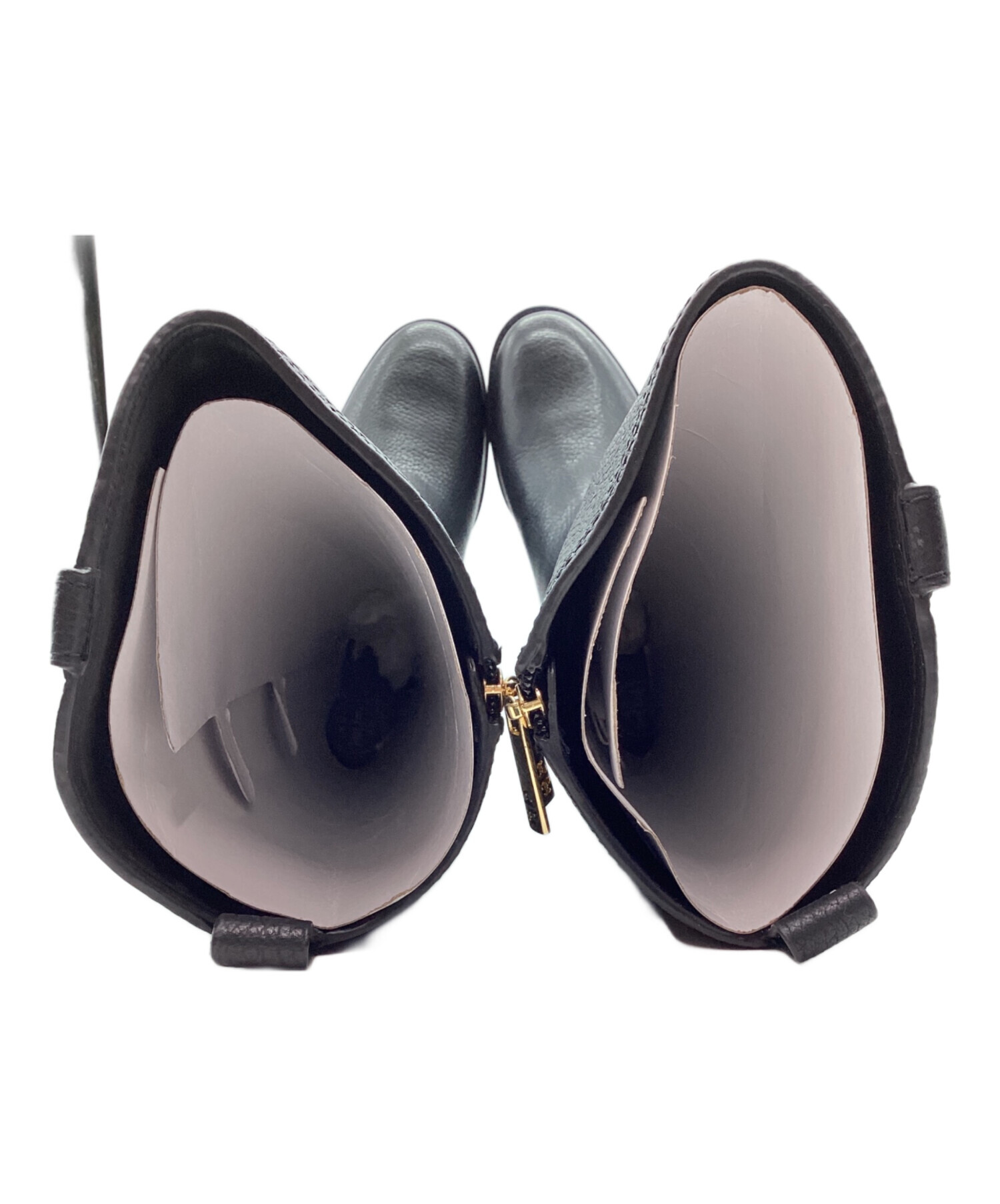 Tory Burch T-ハードウェア レザー ライディングブーツ ブラック 中古・古着通販】TORY BURCH (トリーバーチ) ライディングブーツ