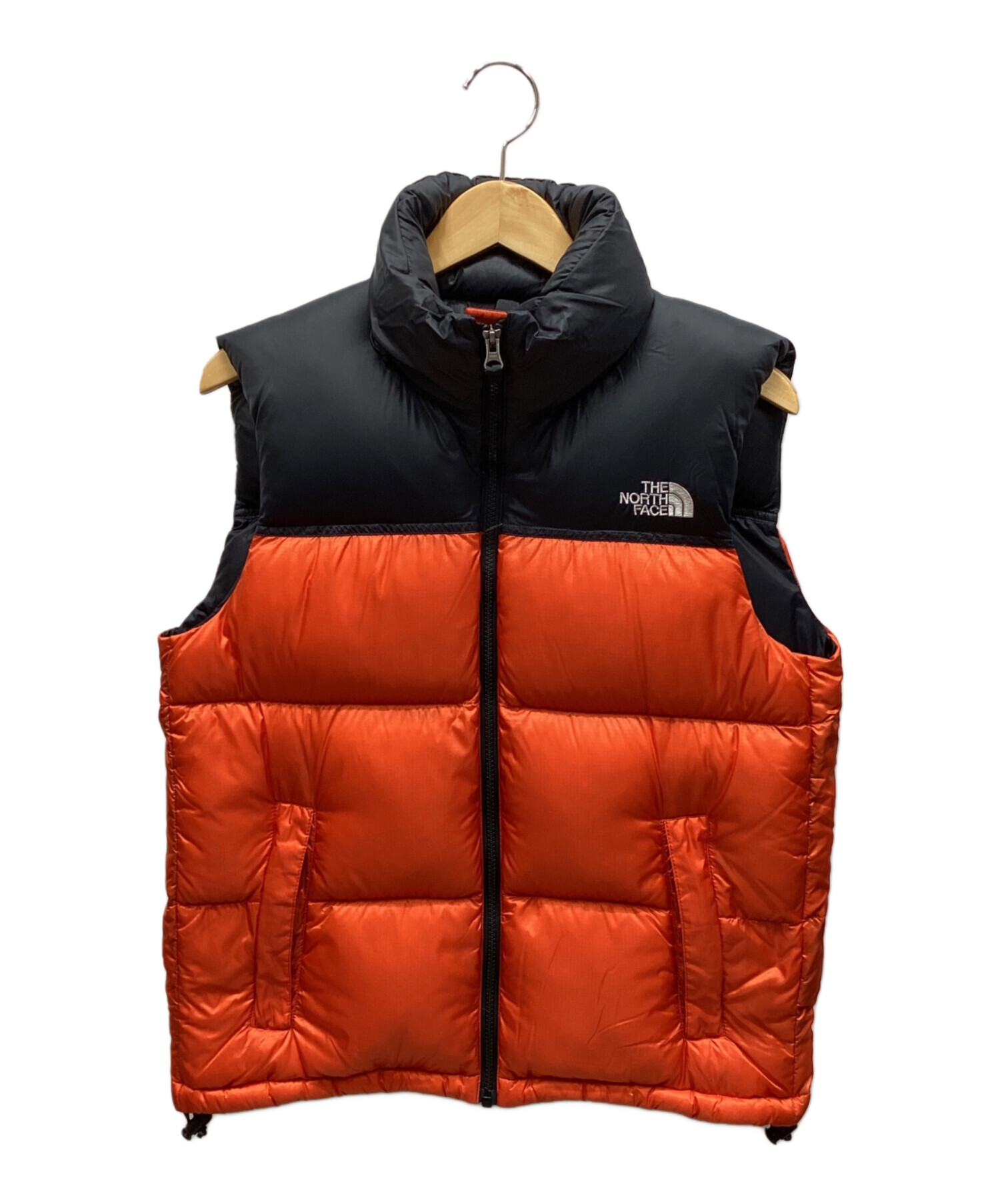 【ヤドカリ】THE NORTH FACE ダウンベスト オレンジ (S) 中古・古着通販】THE NORTH FACE (ザ ノース フェイス) ダウンベスト