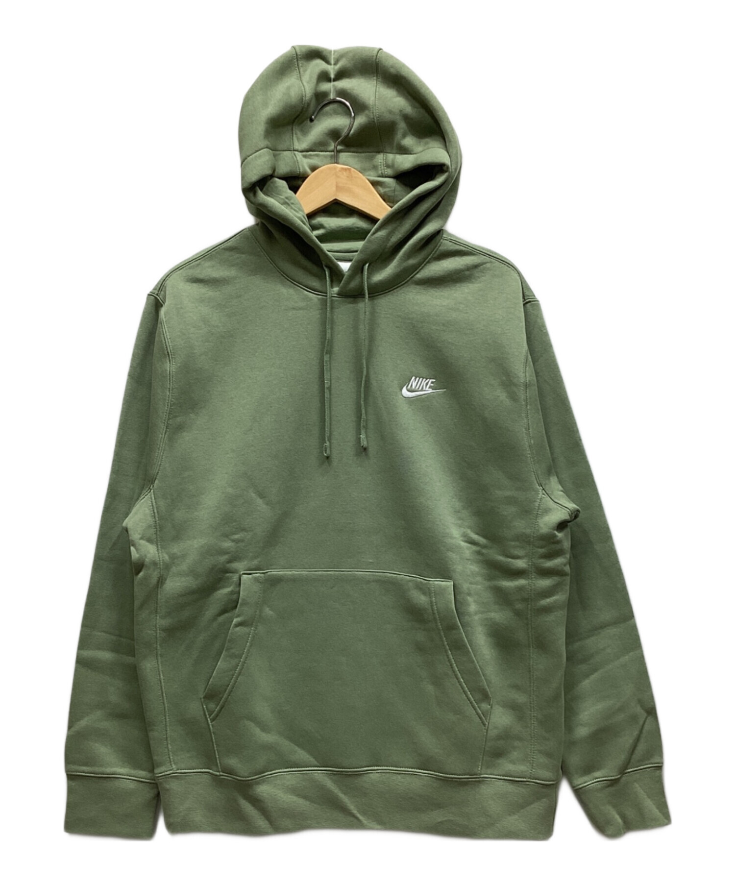 ナイキ　NIKE パーカー　刺繍デザイン　パイル地　グリーン　ユニセックス　古着 中古・古着通販】NIKE (ナイキ) パーカー グリーン サイズ:L 未使用品