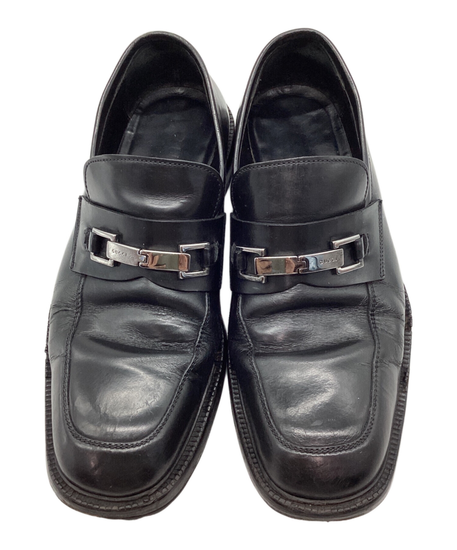中古・古着通販】GUCCI (グッチ) ビットローファー ブラック サイズ:41 
