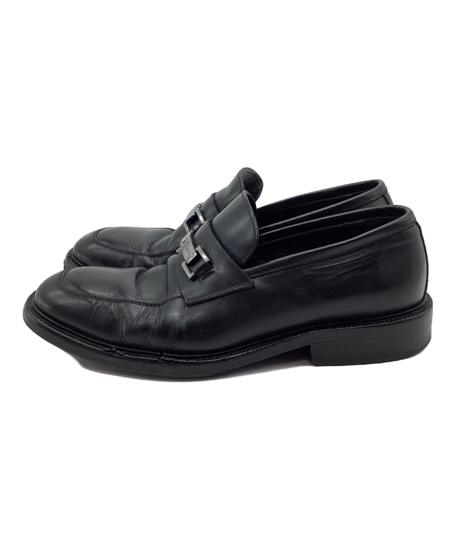 中古・古着通販】GUCCI (グッチ) ビットローファー ブラック サイズ:41 