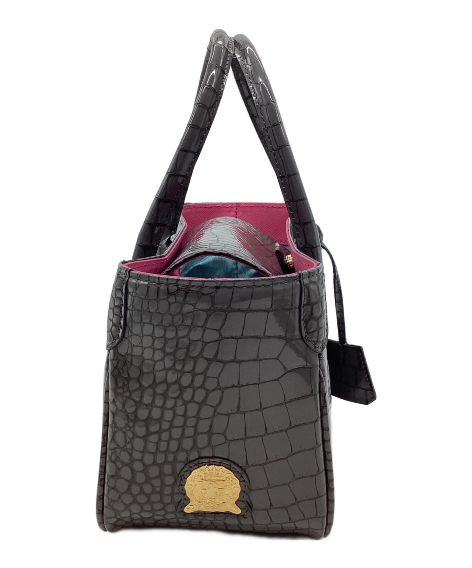 【美品】ADMJ エーディーエムジェー クロコ ハンドバッグ エキゾチック 中古・古着通販】A.D.M.J. (エーディーエムジェイ) 型押しクロコ