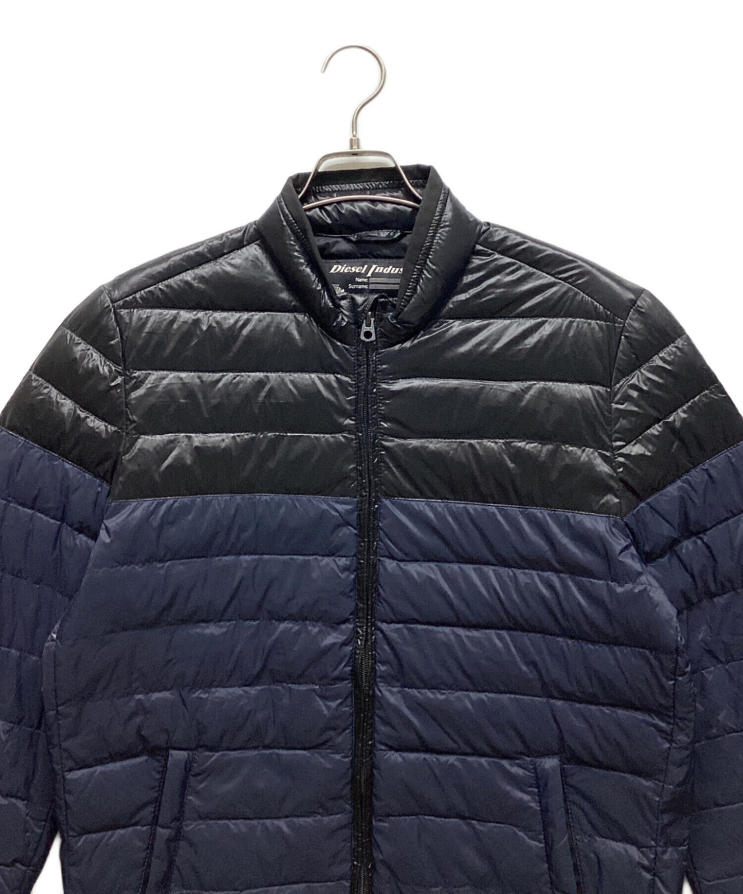 未使用級 DIESEL フード付き 切替デザイン 中綿 ダウンジャケット M相当 中古・古着通販】DIESEL Industry (ディーゼル) ダウン