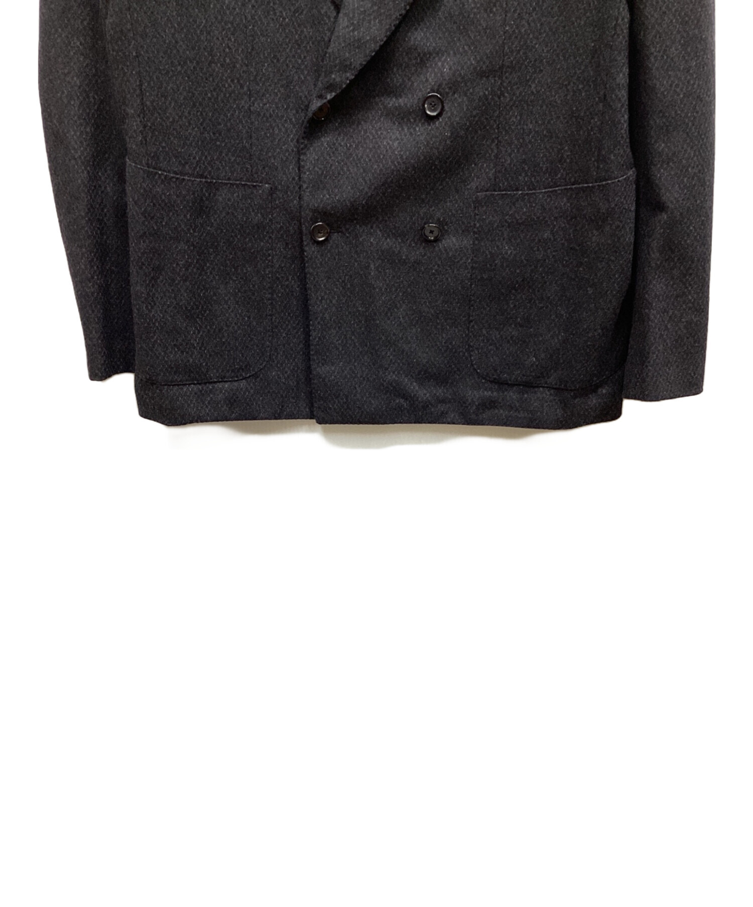 中古・古着通販】CARUSO (カルーゾ) ダブルジャケット ブラック サイズ