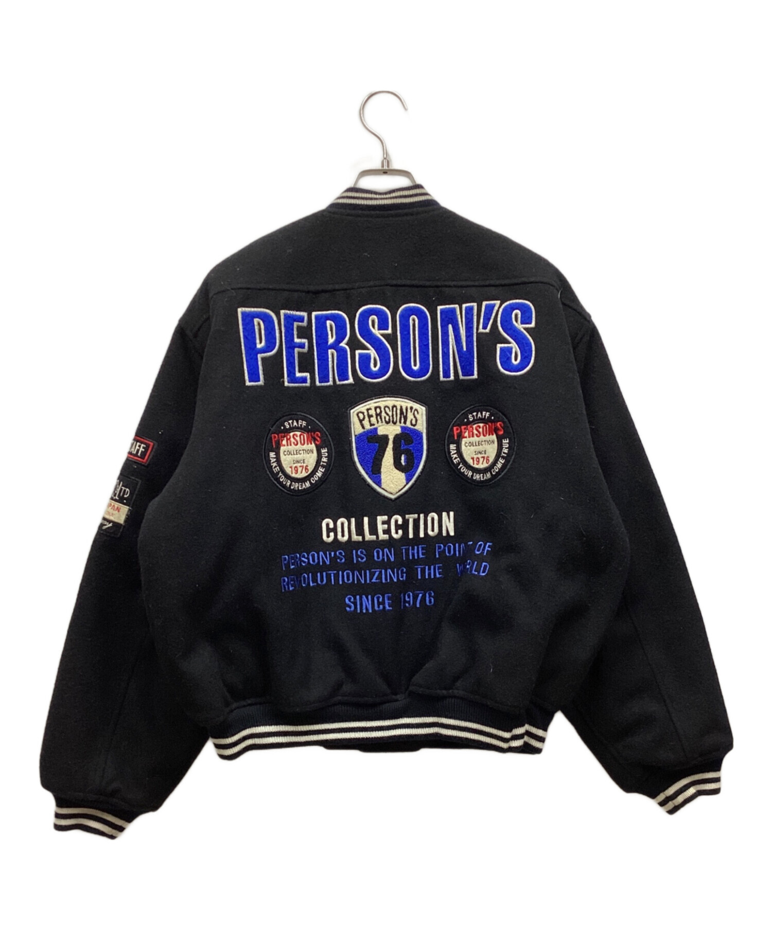 中古・古着通販】PERSON'S (パーソンズ) ワッペンジャンパー ブラック