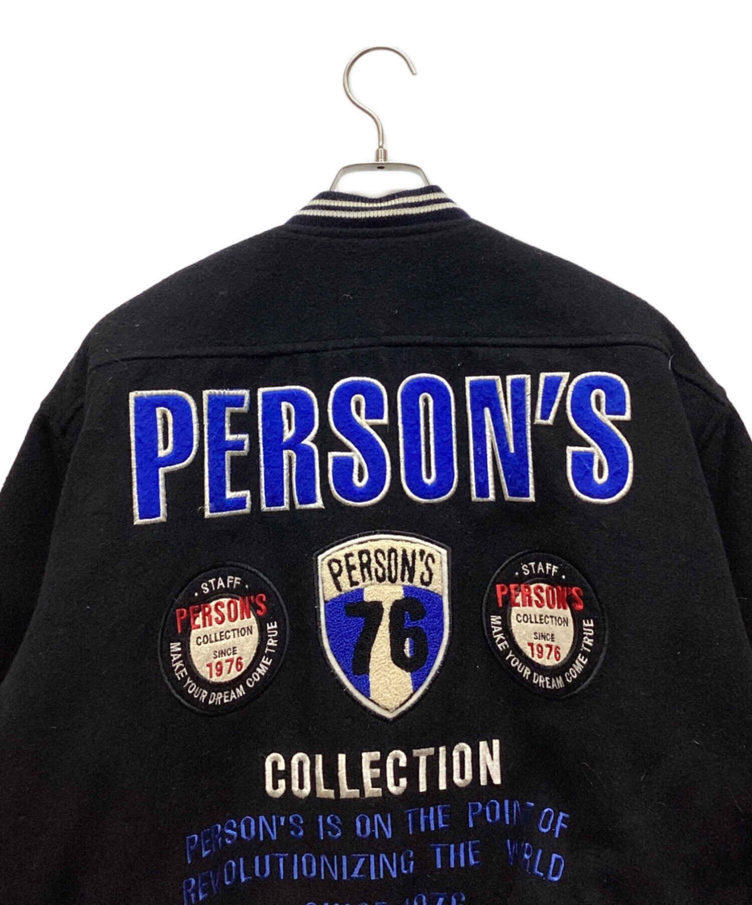 中古・古着通販】PERSON'S (パーソンズ) ワッペンジャンパー ブラック