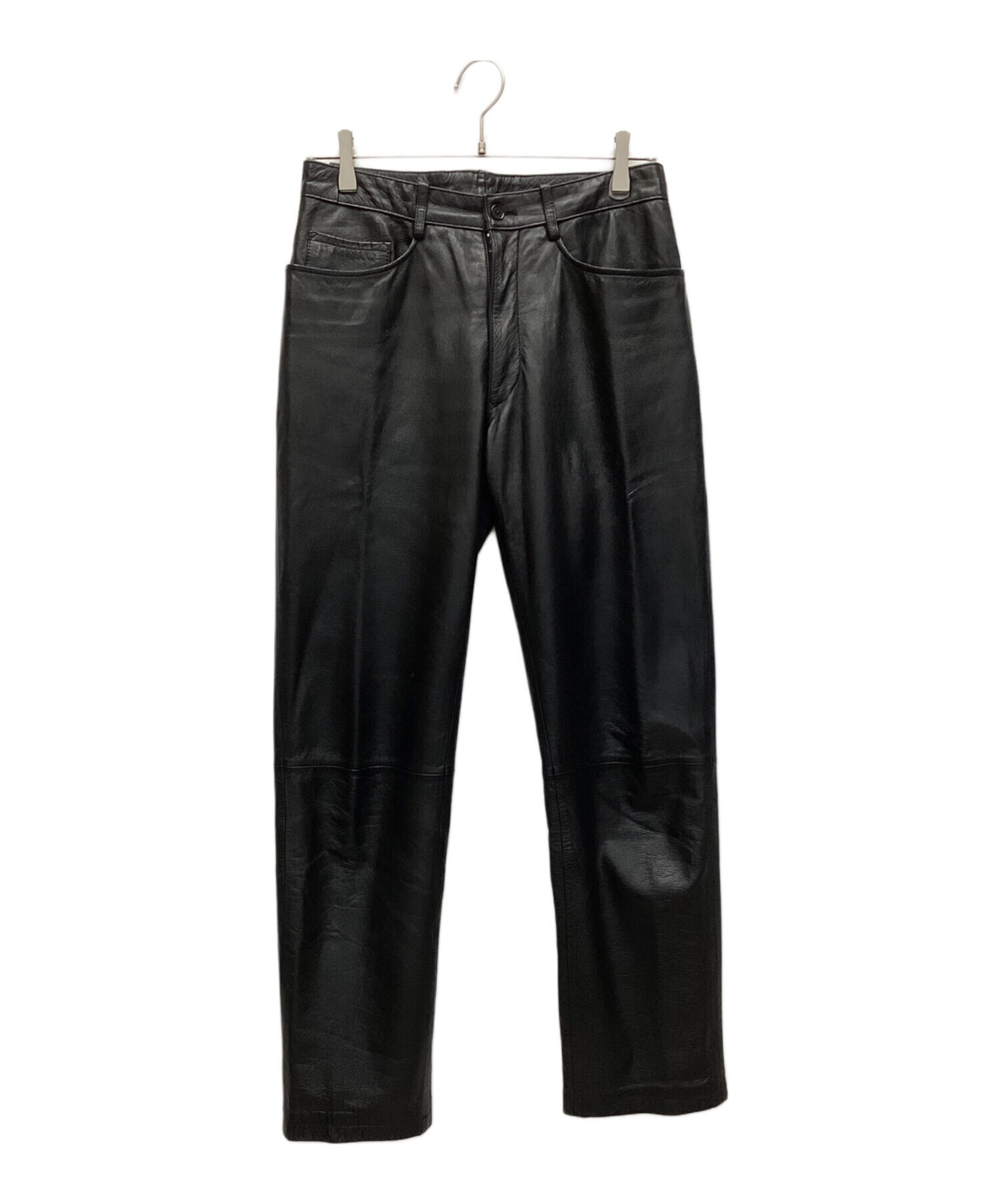 【美品】　Paul Smith　ポールスミス　革パンツ　牛革　本革　30 中古・古着通販】PAUL SMITH (ポールスミス) レザーパンツ ブラック