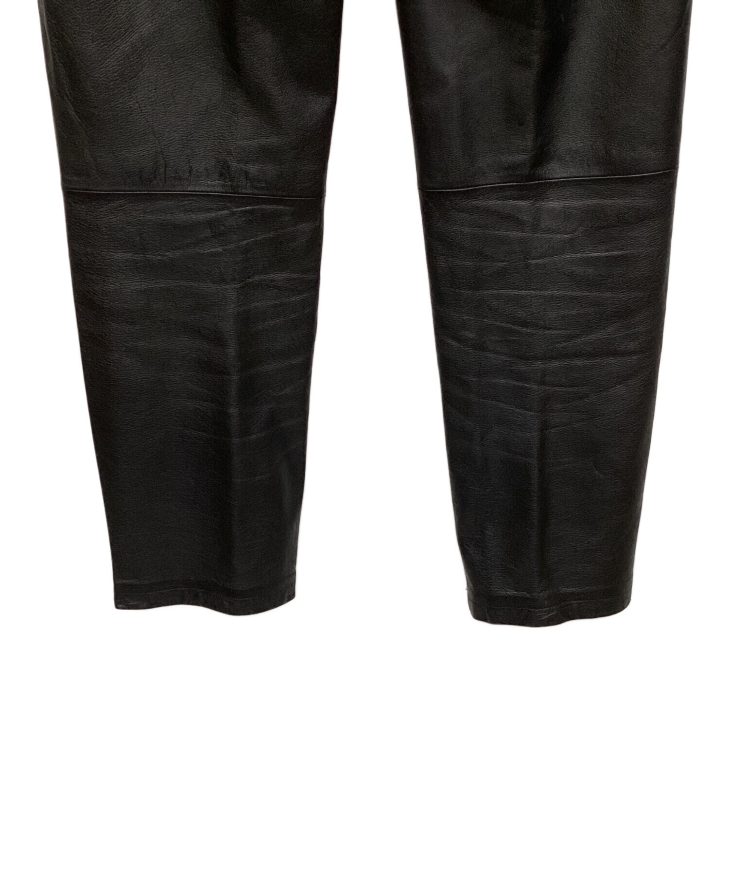 【美品】　Paul Smith　ポールスミス　革パンツ　牛革　本革　30 中古・古着通販】PAUL SMITH (ポールスミス) レザーパンツ ブラック