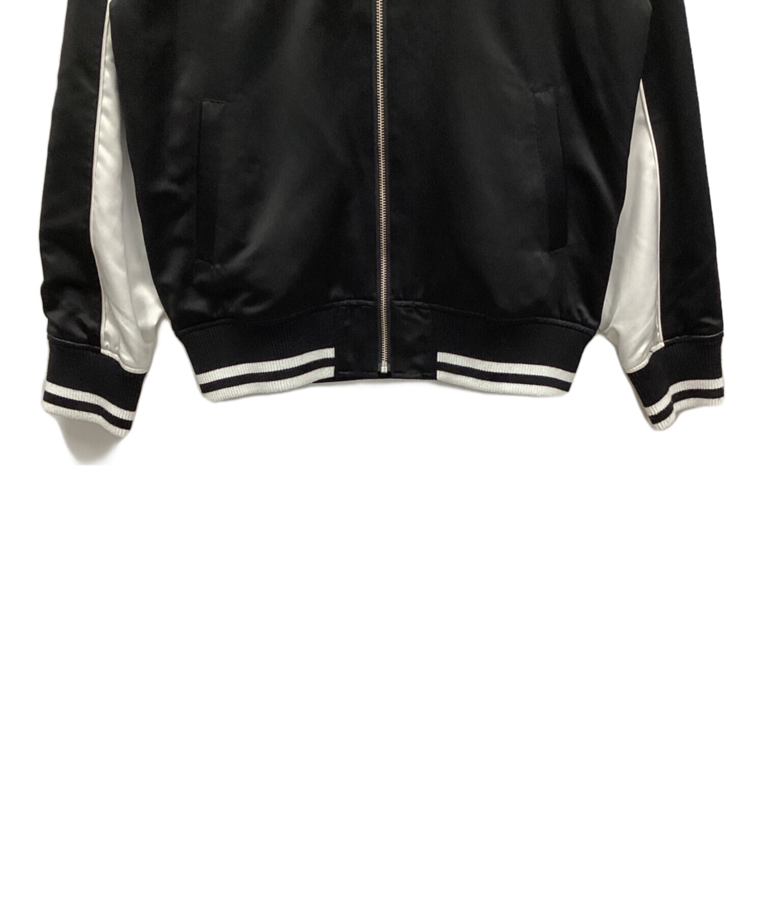 中古・古着通販】DISNEY (ディズニー) スカジャン ホワイト×ブラック