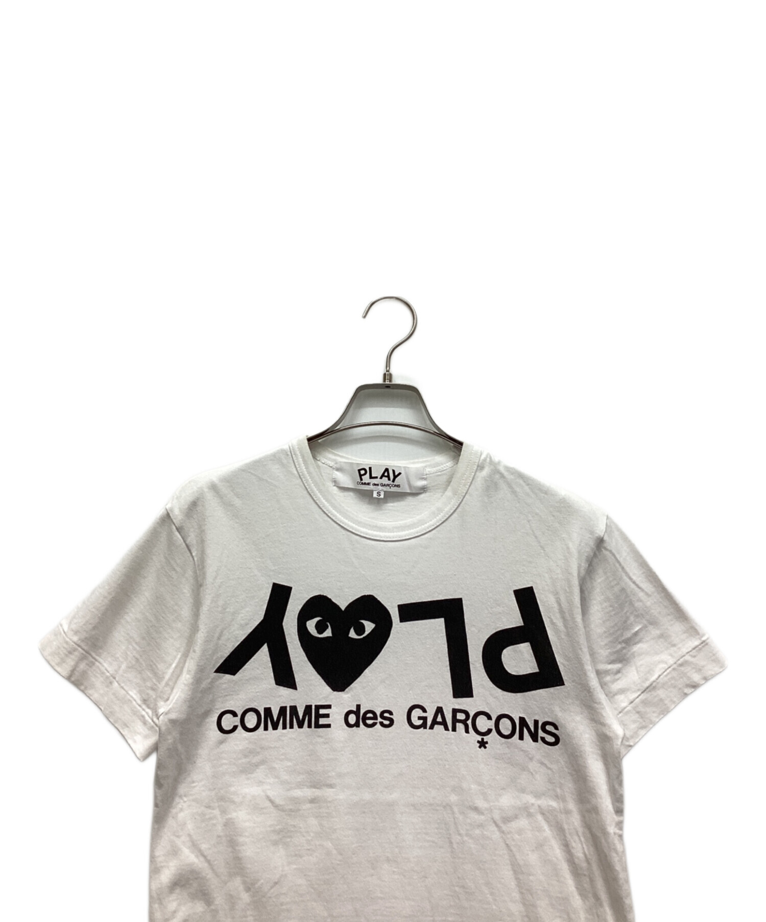 PLAY COMME des GARCONS Tシャツ・カットソー S 白 【古着】【中古】【送料無料】 Vintage Japanese Comme Des Garcons Play CDG Multi Logo Heart White