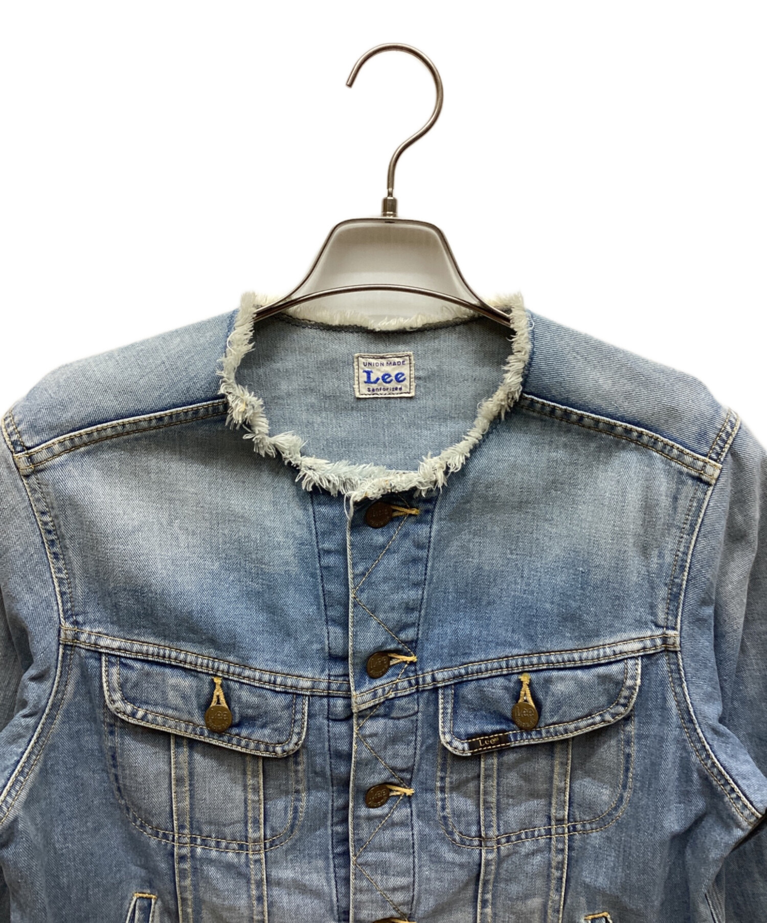 中古・古着通販】LEE (リー) ノーカラーデニムジャケット インディゴ