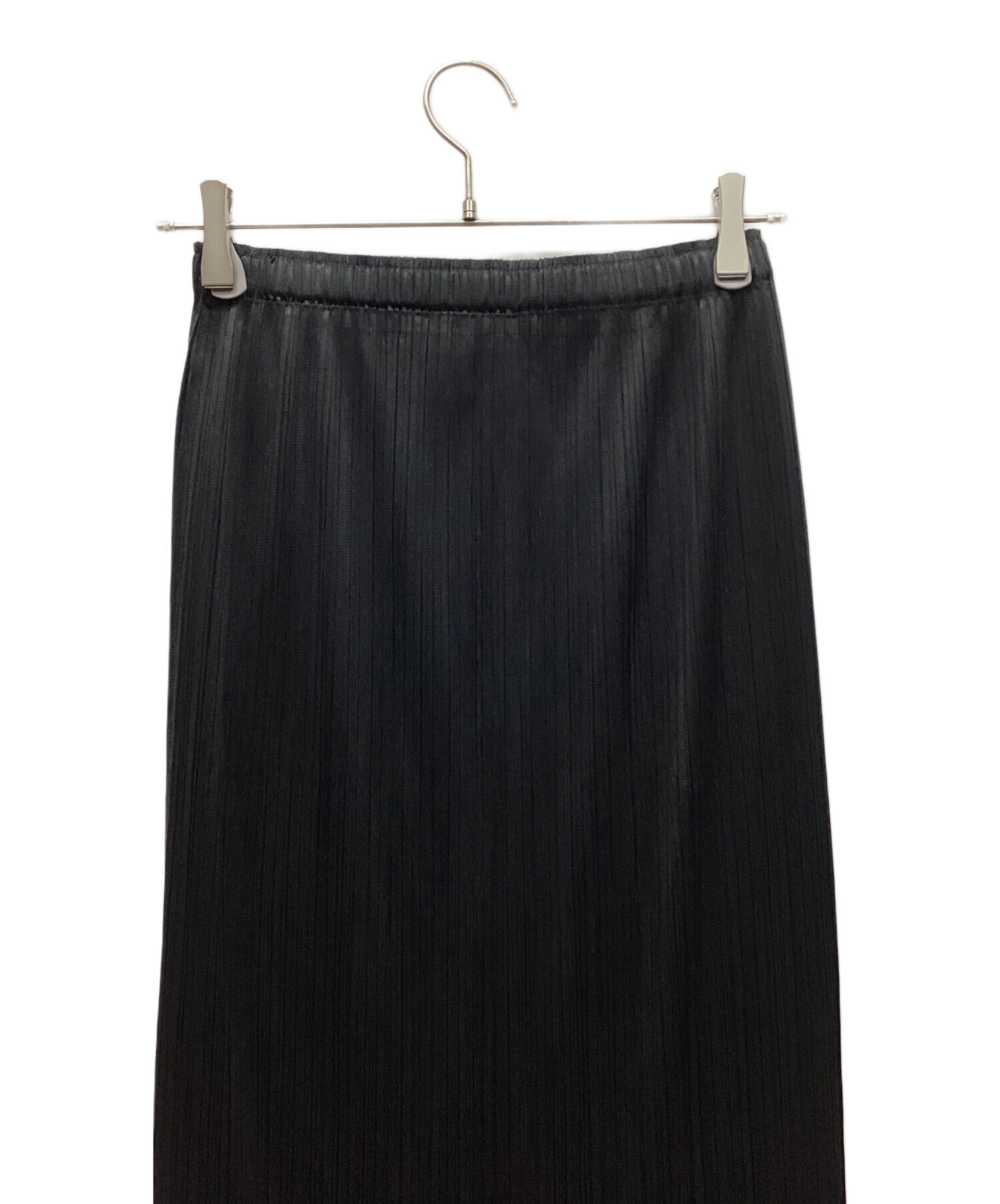 プリーツプリーズ PLEATS PLEASE 総柄 スカート サイズ4 プリーツプリーズPLEATS PLEASE かすれプリントプリーツスカート 紺