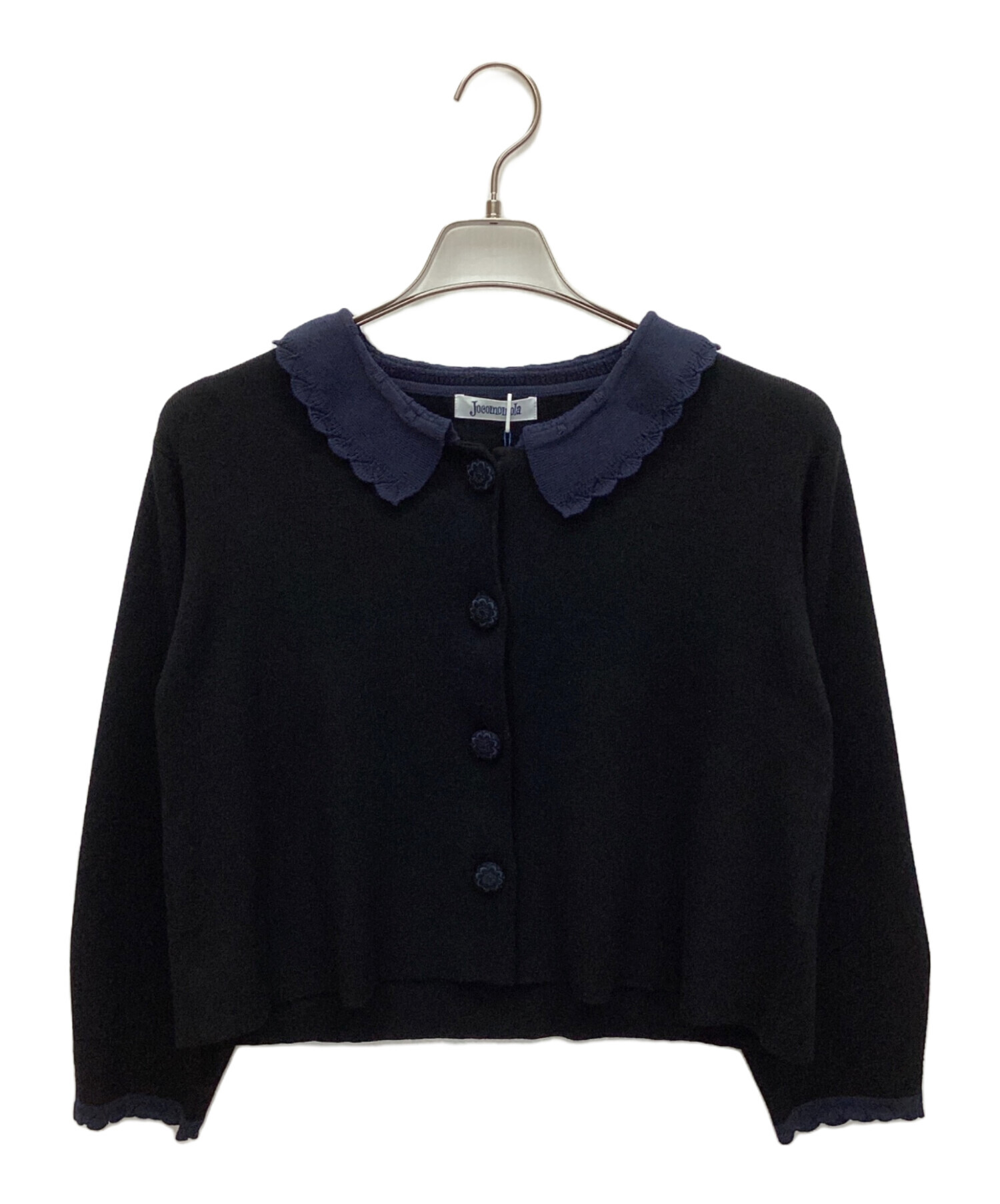 中古・古着通販】Jocomomola (ホコモモラ) ボタンニット ブラック 