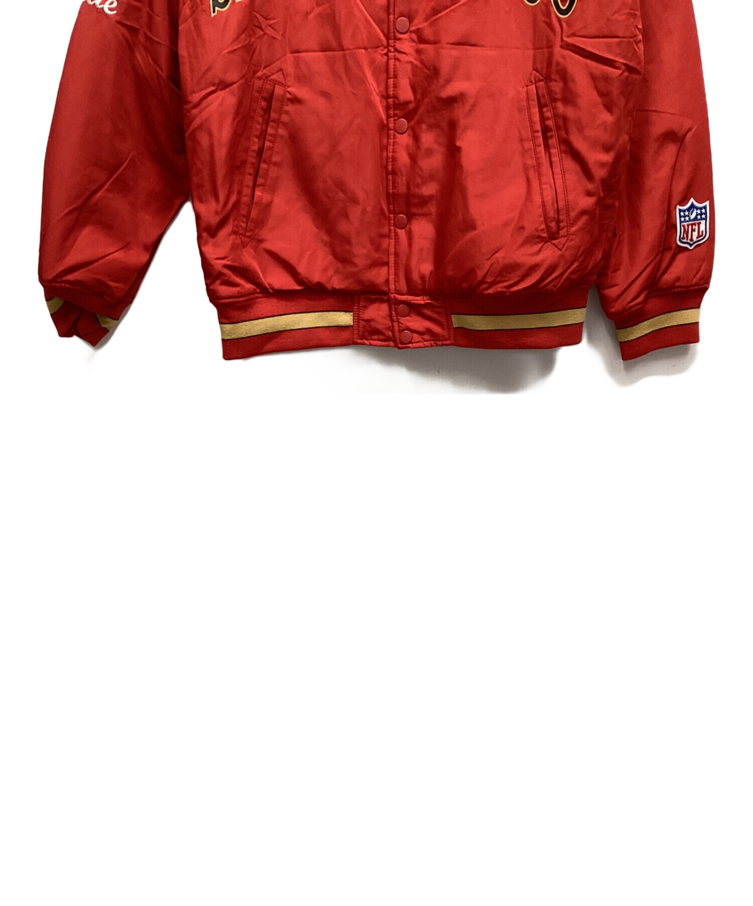 中古・古着通販】GU (ジーユー) スタジャン レッド サイズ:M 未使用品