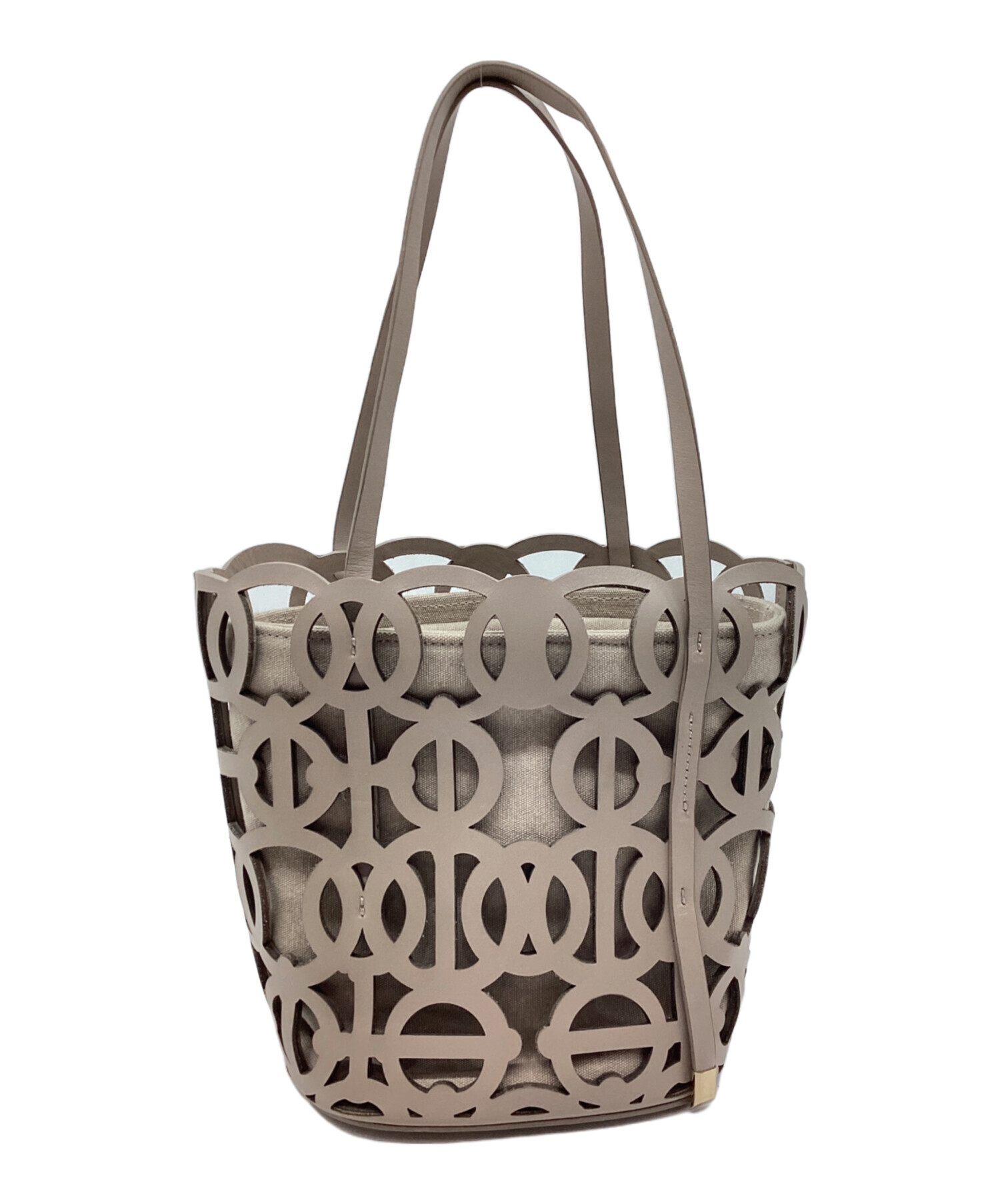 値下げ★【ATNITA BILARDI】アニタビラルディレザー　メッシュバッグ 中古・古着通販】ANITA BILARDI (アニタビラルディ) ハンドバッグ