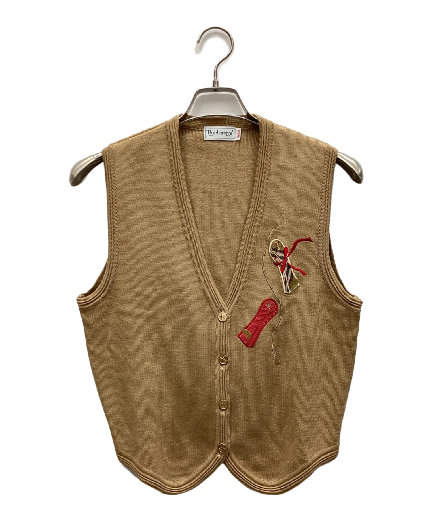 ootho Burberry バーバリー　ベージュニットベスト ootho Burberry バーバリーベージュニットベスト