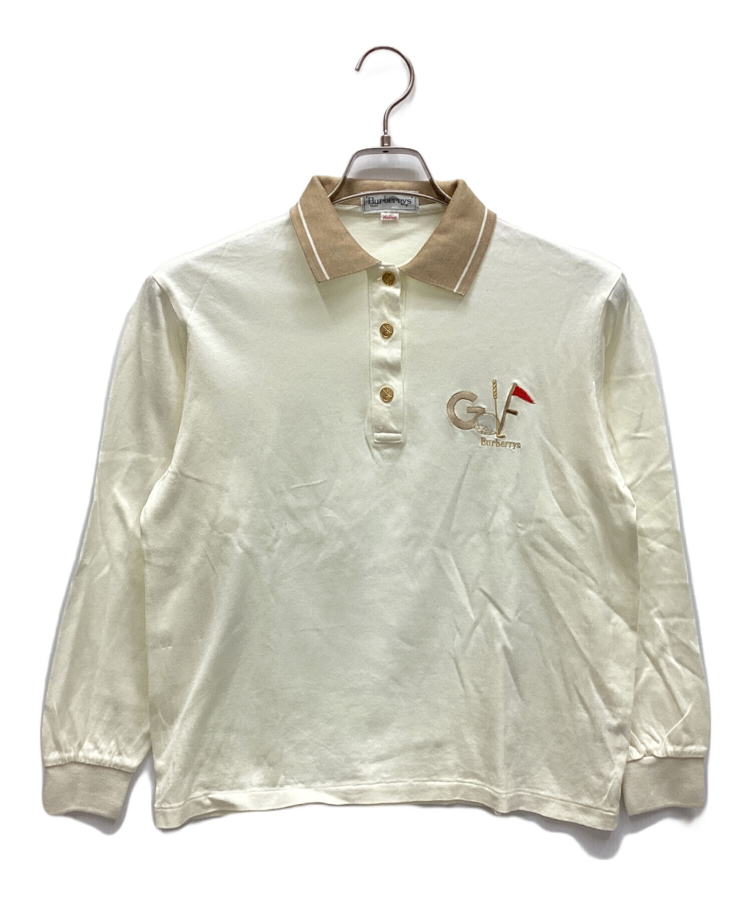 中古・古着通販】Burberry's (バーバリーズ) 長袖ポロシャツ ホワイト