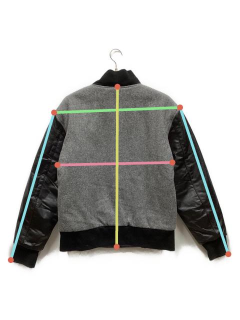 【中古】T&M SPORTSWEAR INC スタジャン 袖レザー USA製 S ブラック グレー アウター メンズ 中古・古着通販】t&m sportswear (ティーアンドエム スポーツ ウェア