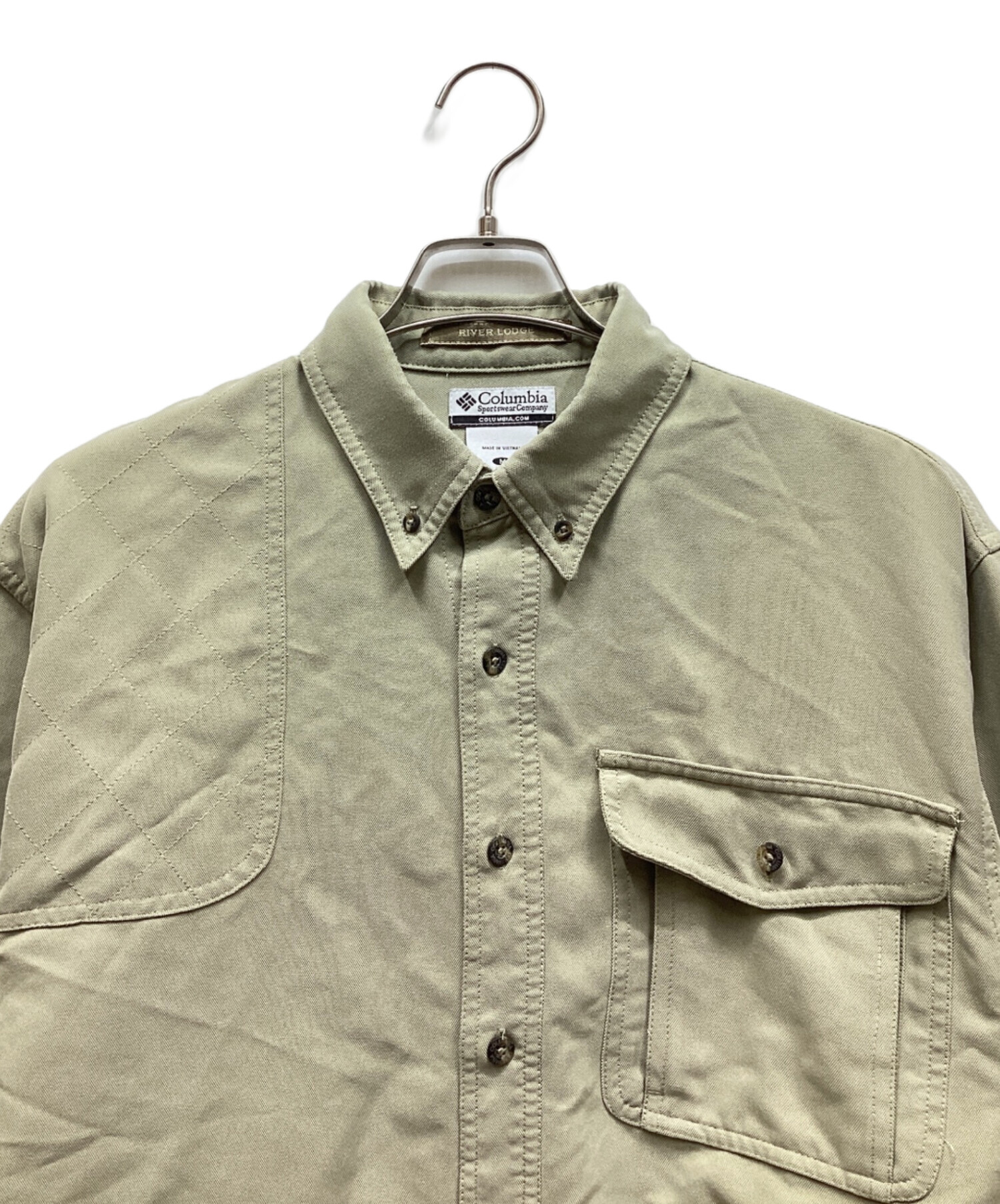 中古・古着通販】Columbia (コロンビア) 長袖シャツ ライトグリーン