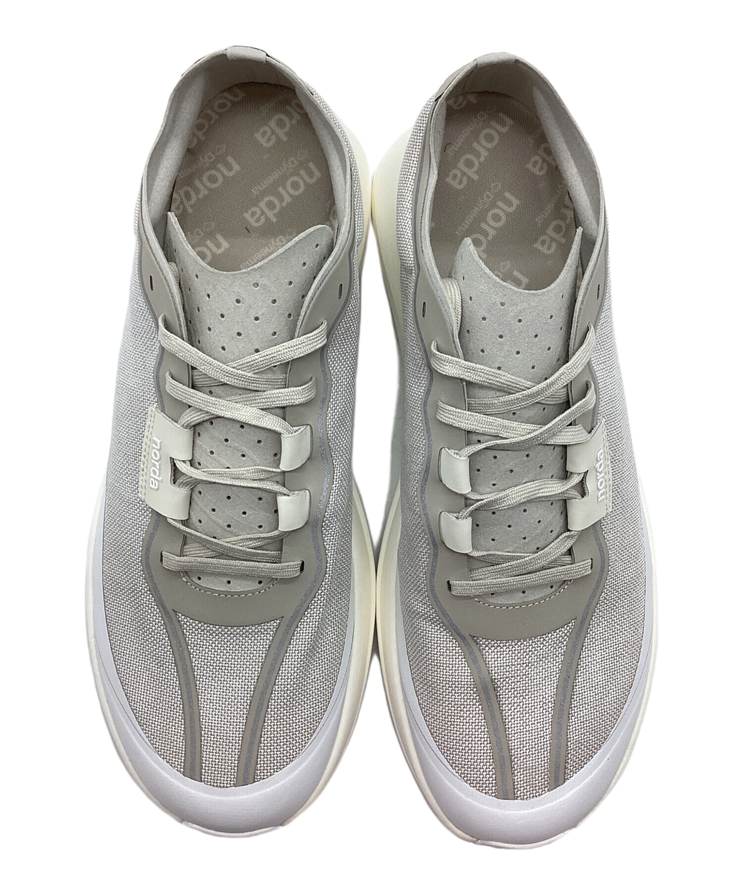 Norda ノルダ スニーカー メンズ 【古着】【中古】 中古・古着通販】norda (ノルダ) スニーカー ホワイト×グレー サイズ