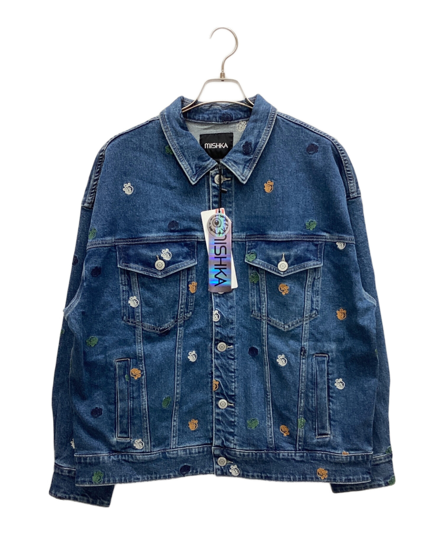 中古・古着通販】mishka (ミシカ) デニムジャケット インディゴ サイズ