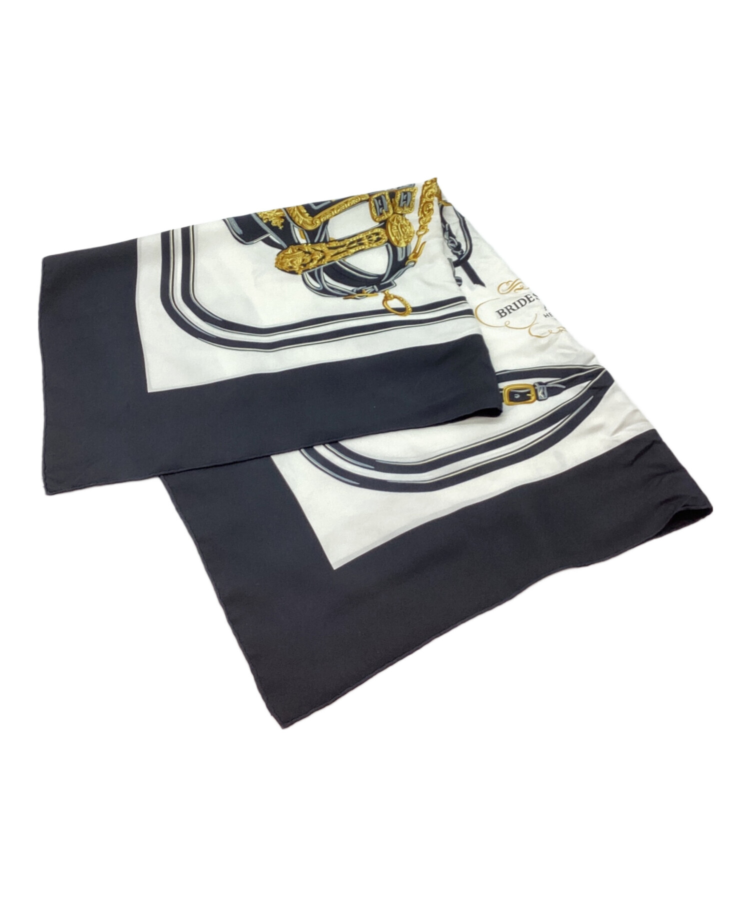 未使用　エルメス　HERMES スカーフ　黒 中古・古着通販】HERMES (エルメス) スカーフ｜ブランド・古着通販