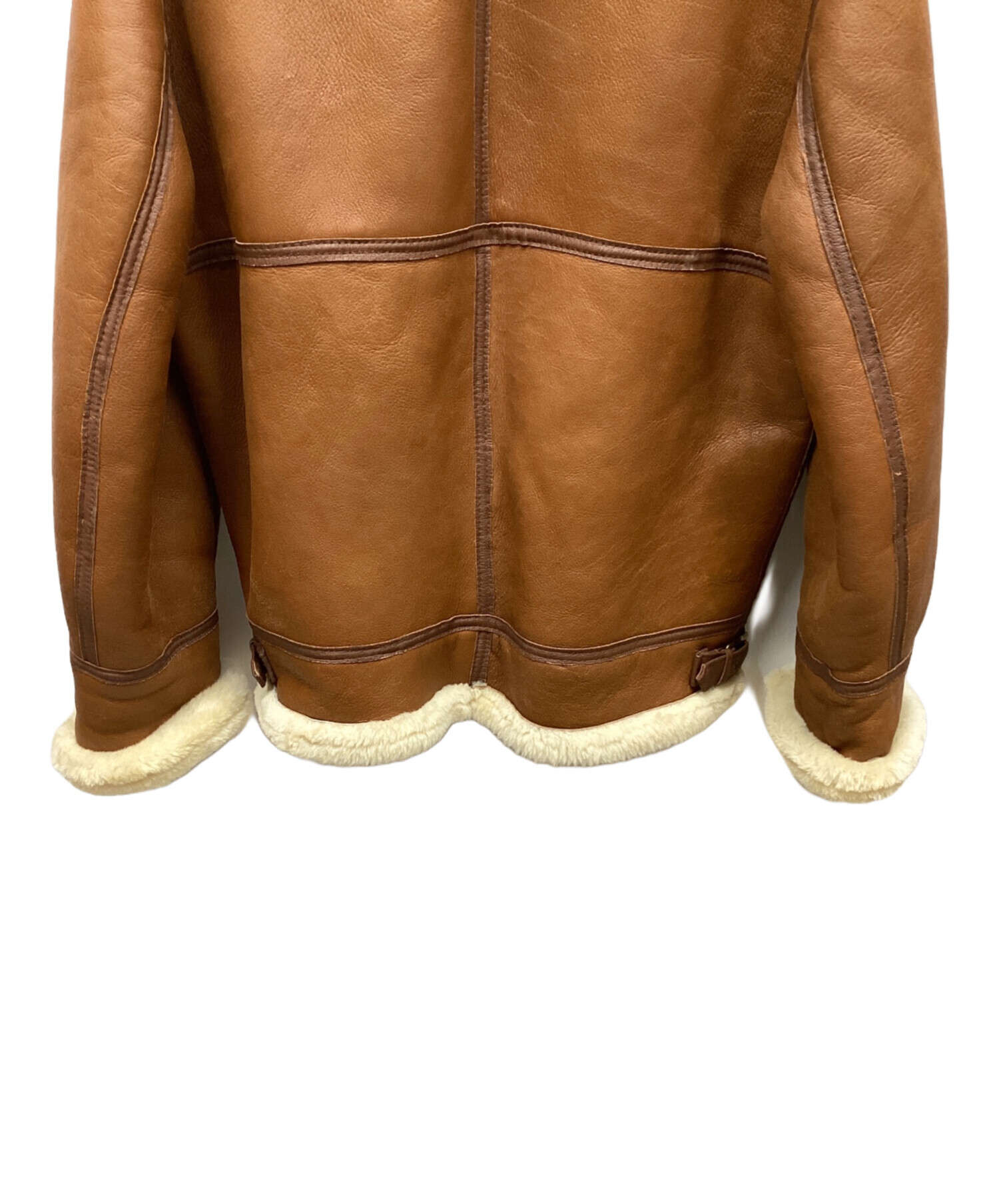 ス*ジ様 英国製　リアルムートン　コート　シープスキン　古着　本革　羊革　イング 中古・古着通販】Real Sheepskin (リアルシープスキン) ムートンコート